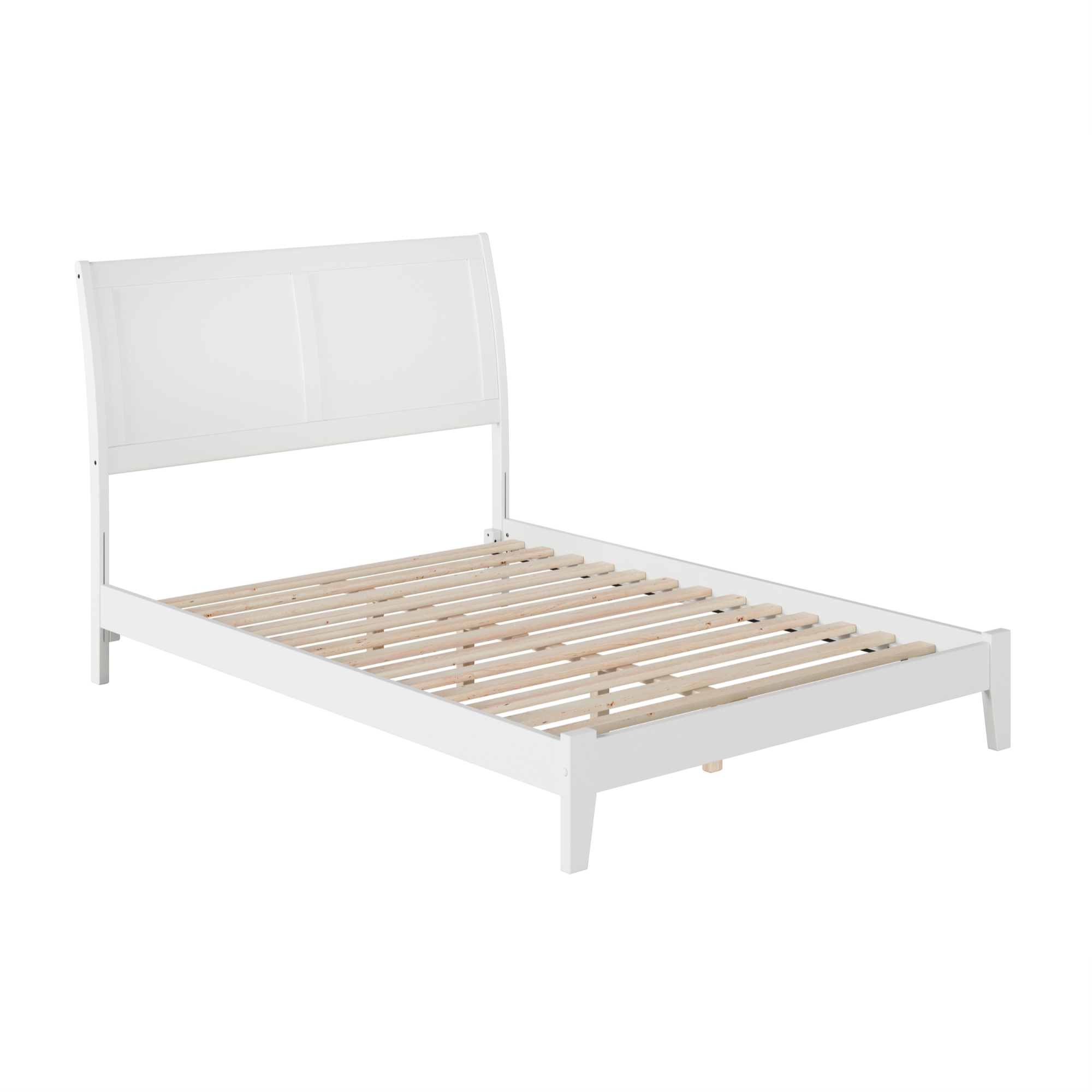 Portland Low Profile Queen Platform Bed in White
