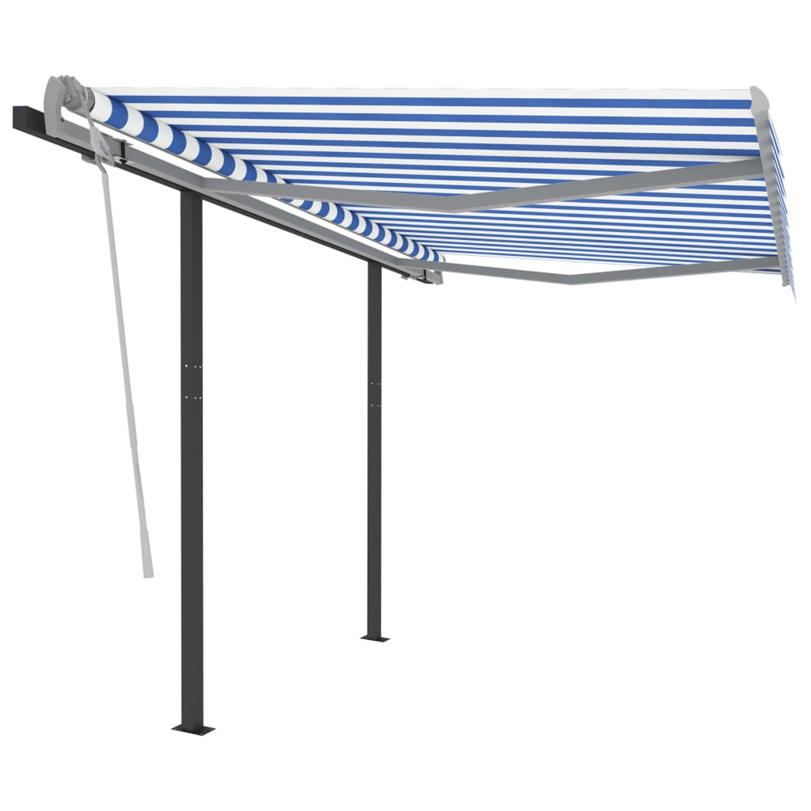 Manual Retractable Awning with Posts 118.1