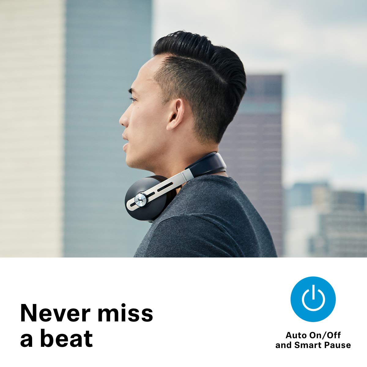 SENNHEISER Momentum 3 Wireless Noise Cancelling Headphones with Alexa, Auto On/Off, Smart Pause Functionality and Smart Control App, Black