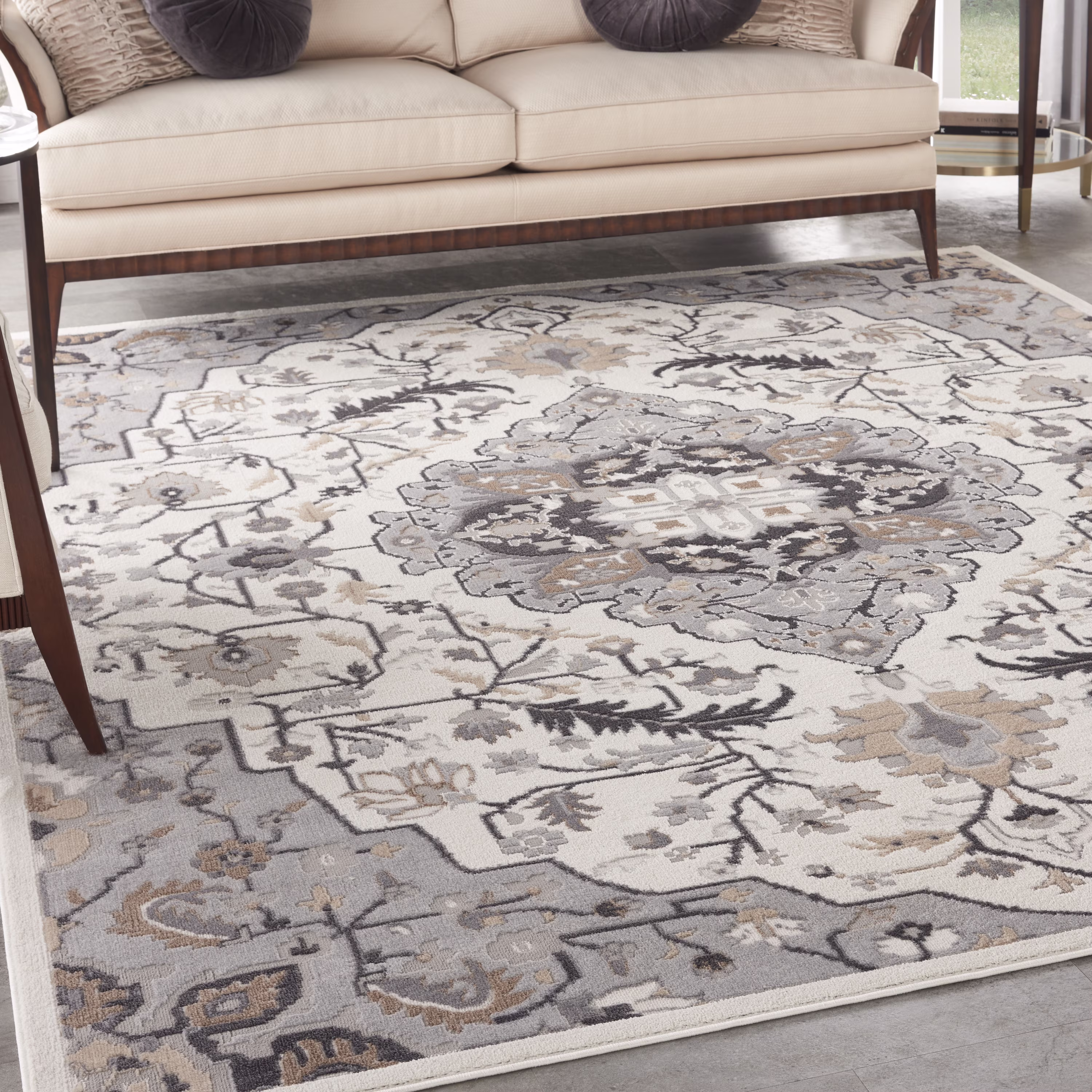 Nourison Elation Persian Ivory Grey 7'10