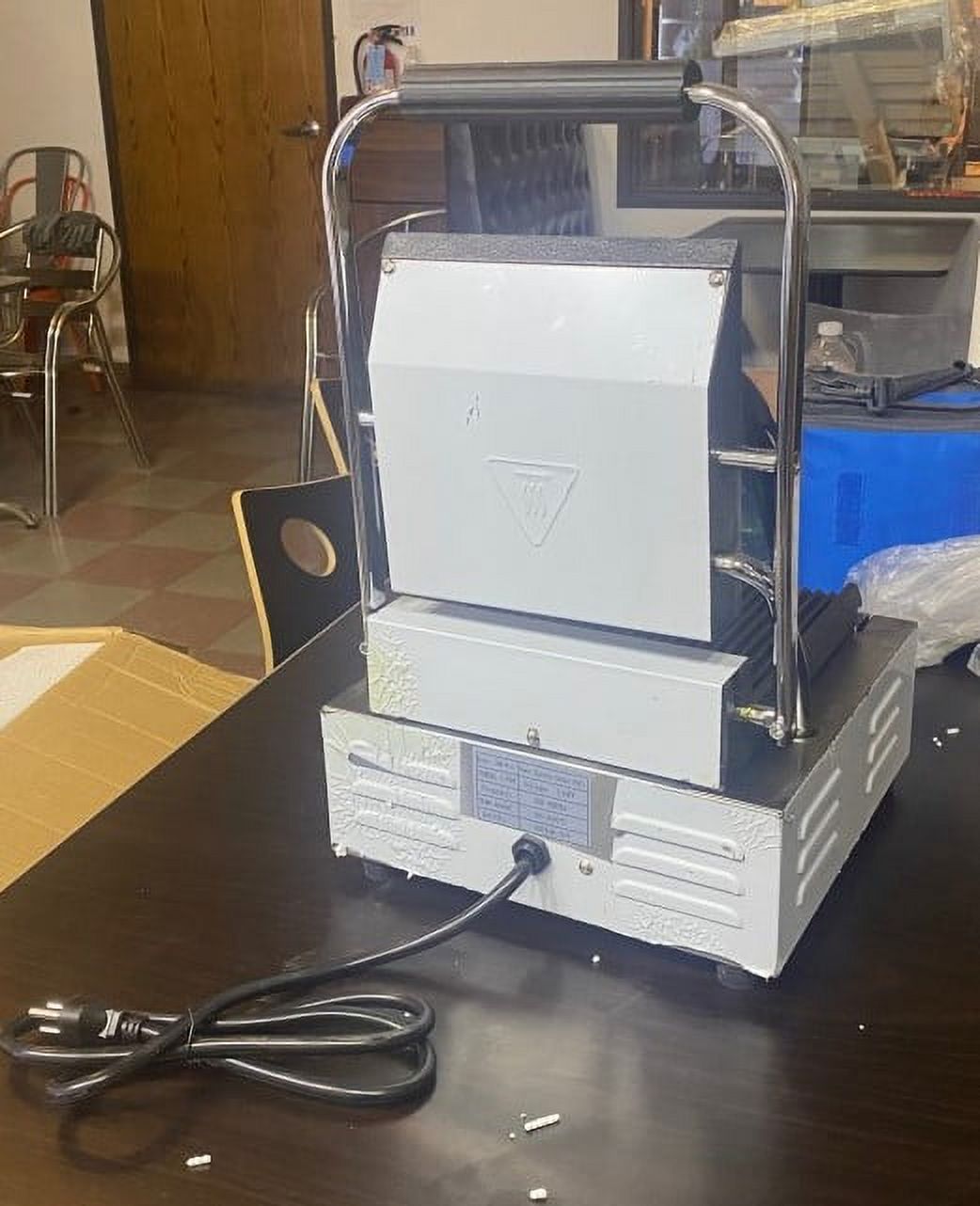 Commercial Panini Sandwich Grill Grooved Plates Single CMR-811