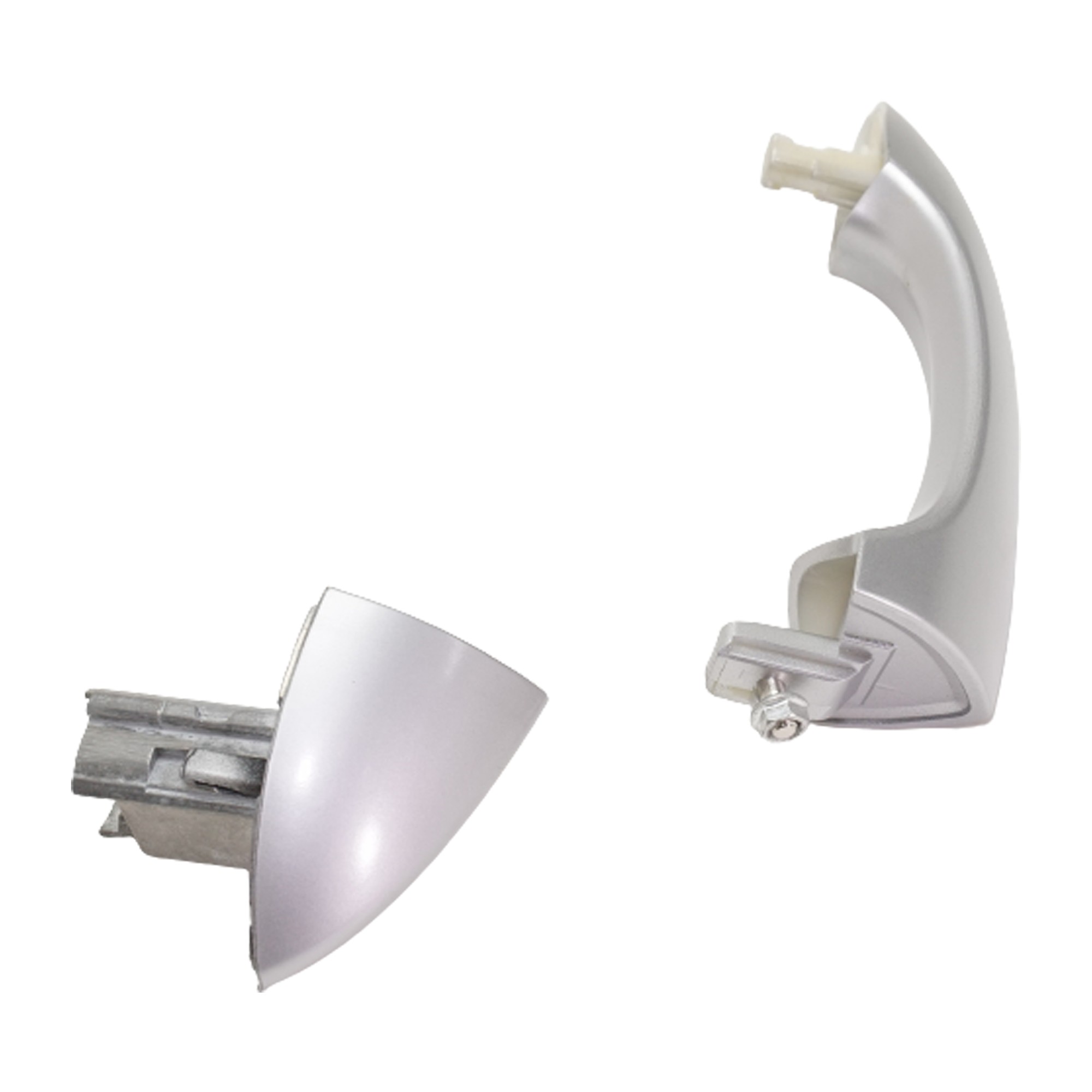 Exterior Door Handle Compatible with 2000-2006 BMW X5 Front or Rear, Passenger Side Silver