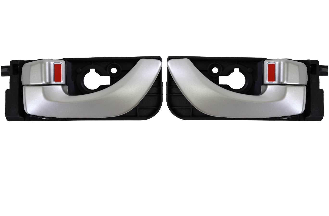 PT Auto Warehouse HY-2307P-RP - Inner Interior Inside Door Handle, Painted Silver - Rear Left/Right Pair Fits select: 2006-2008 HYUNDAI SONATA
