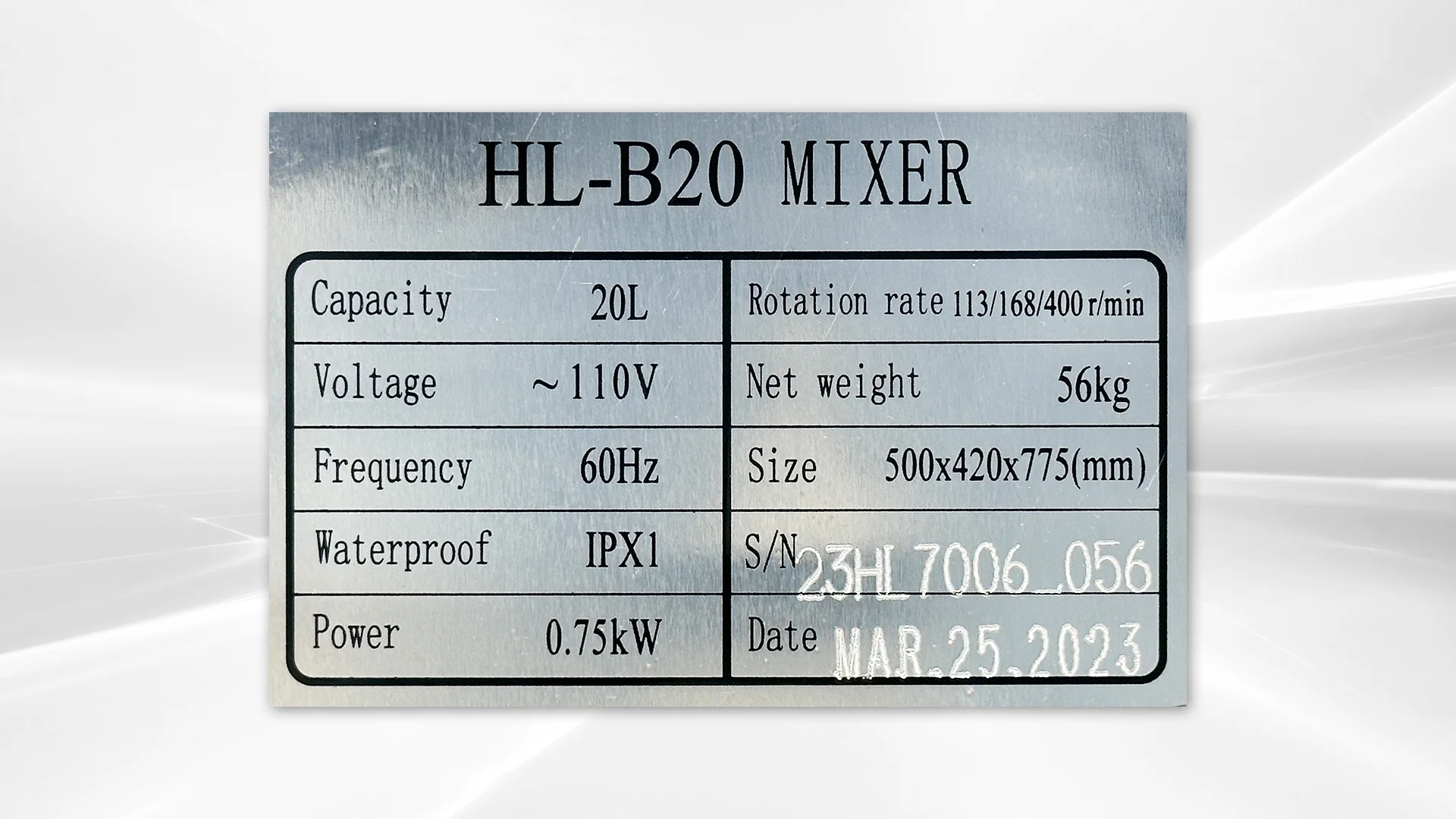 20 qt Commercial Bakery Restaurant Dough Mixers 750W