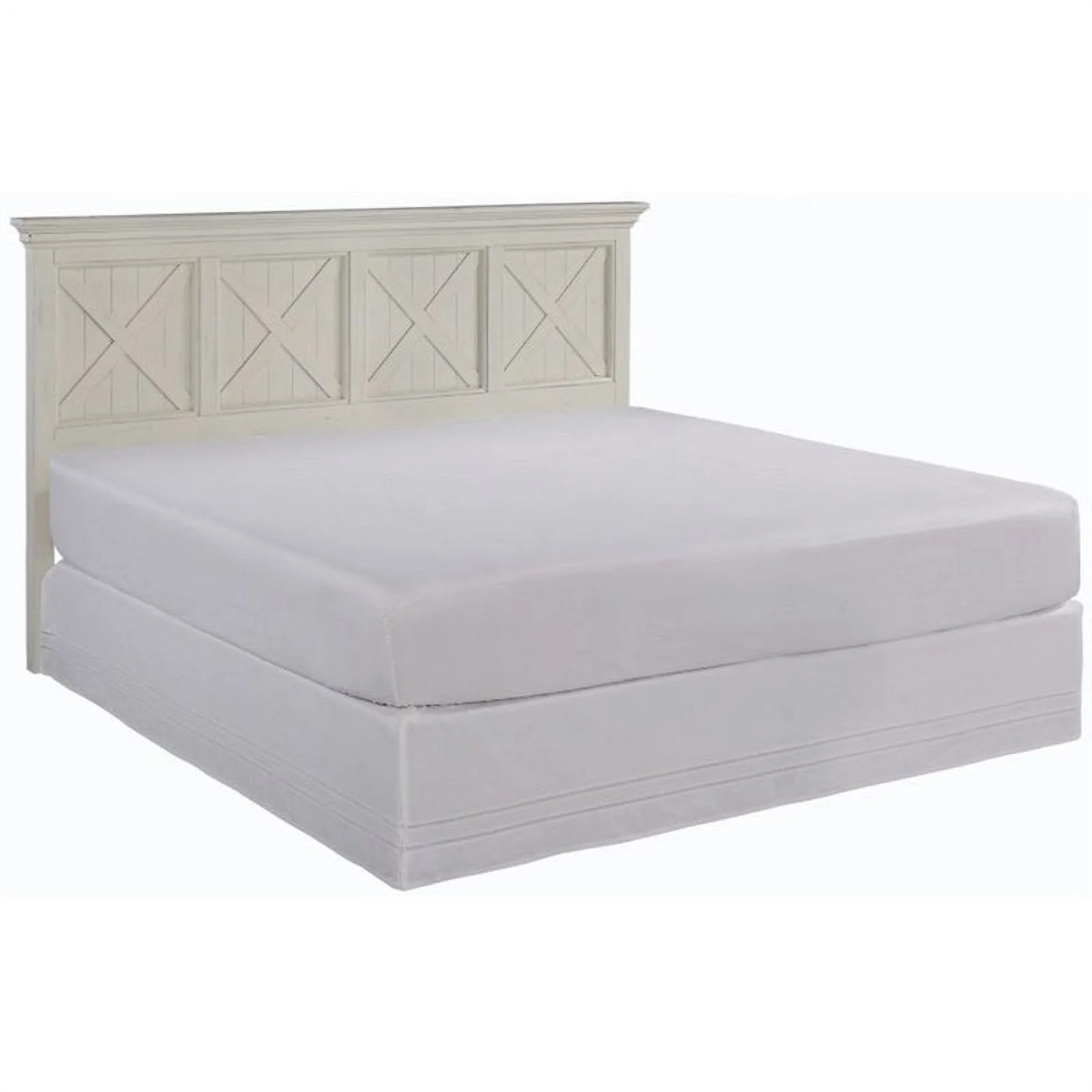 Pemberly Row Farmhouse King Headboard and Night Stand