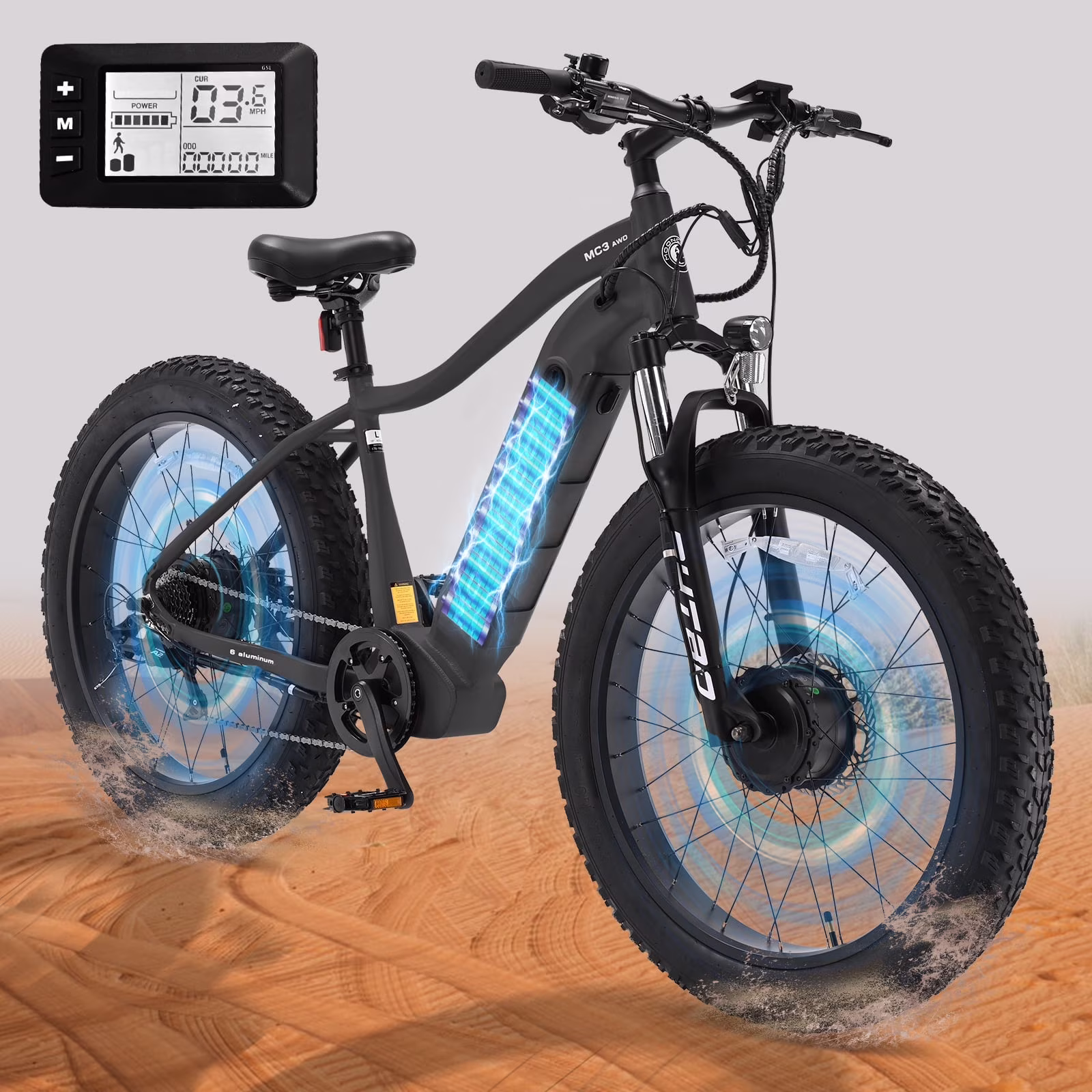 MOONCOOL Electric Bike for Adults, 26
