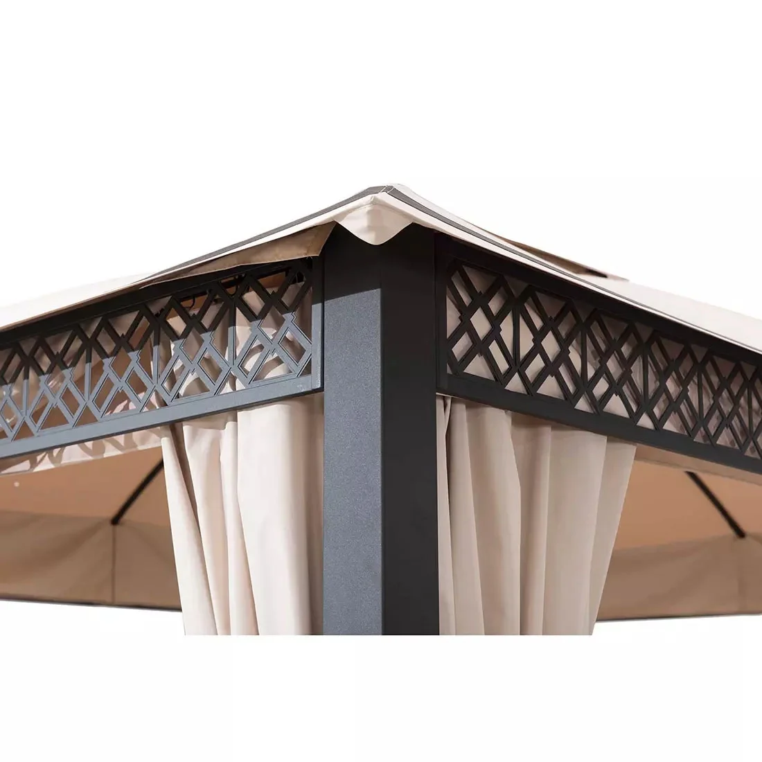 Garden Winds Replacement Canopy Top Cover Compatible with The Fabric Top Gazebo A101014701 - Riplock 350