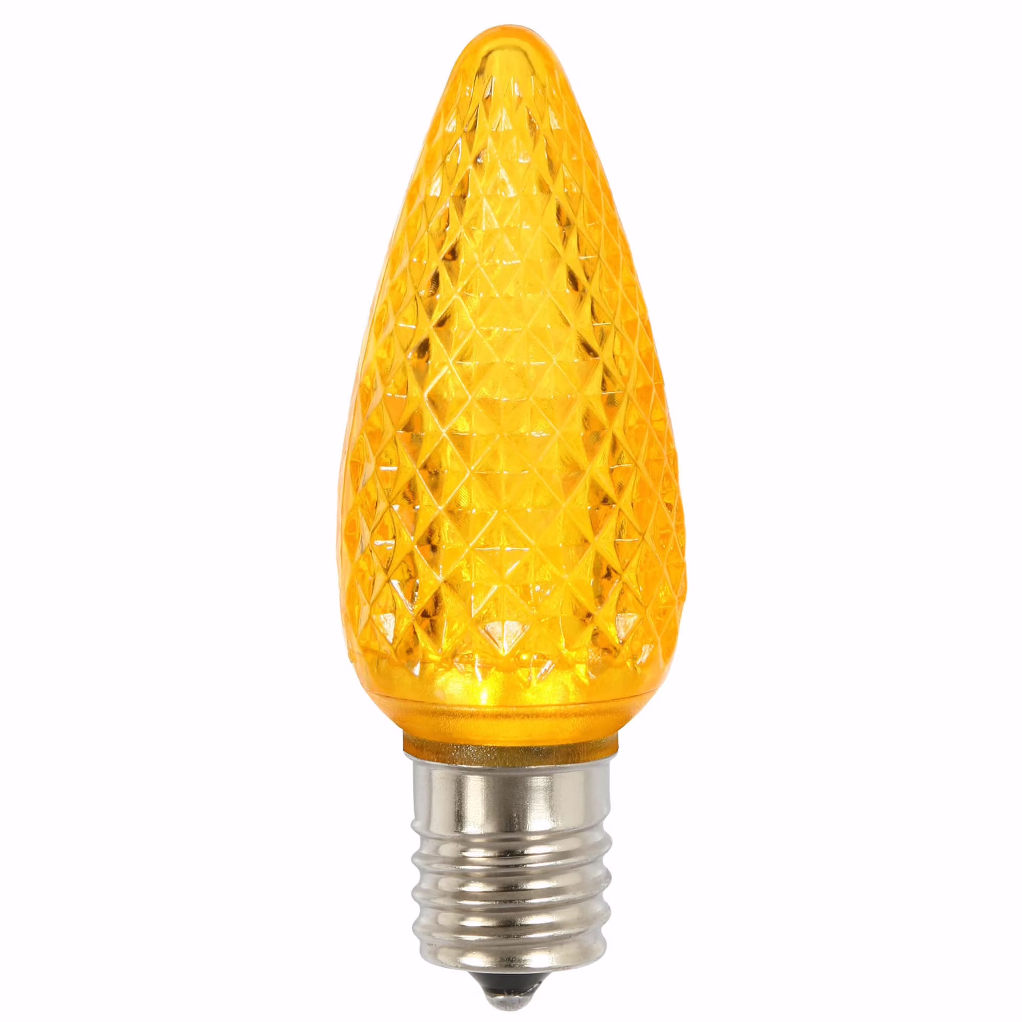 Vickerman C9 LED Yellow Faceted Twinkle  Replacement Bulb, package of 25