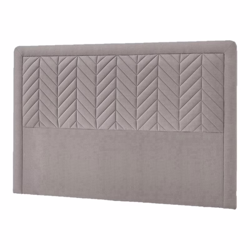 Yatas Bedding Valery Contemporary Wood & Fabric King Size Headboard in Beige