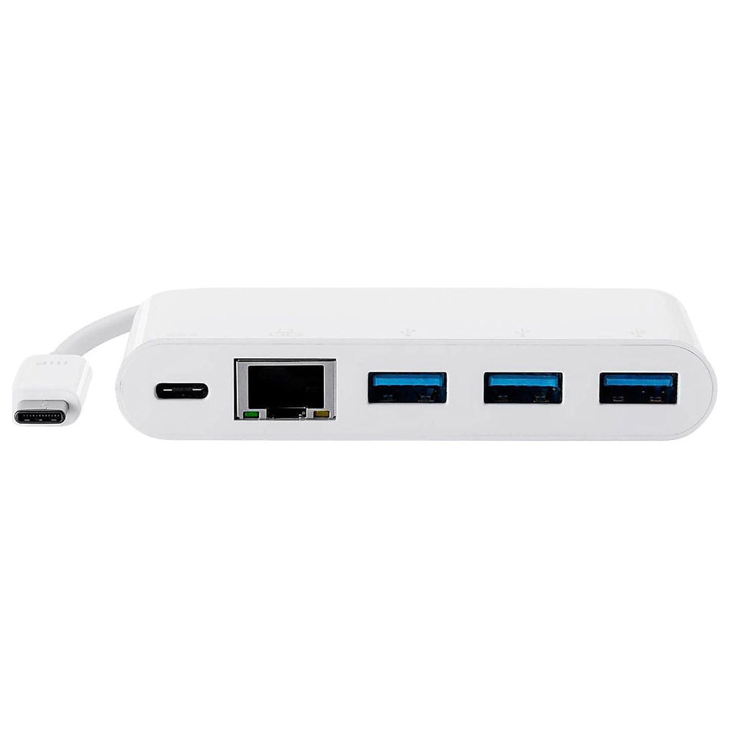 Monoprice Select Series USB-C to 3x USB-A 3.0 Gigabit Ethernet & USB-C (F) Adapter 115250