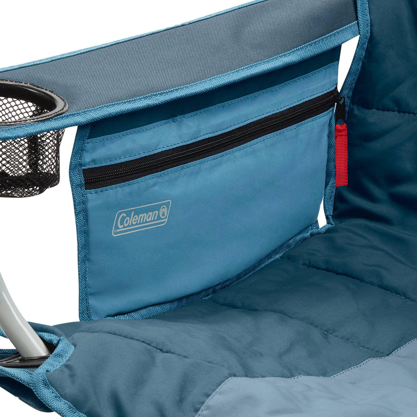 Coleman All-Season Adult Folding Camp Chair with Removable Insulated Cover, Blue