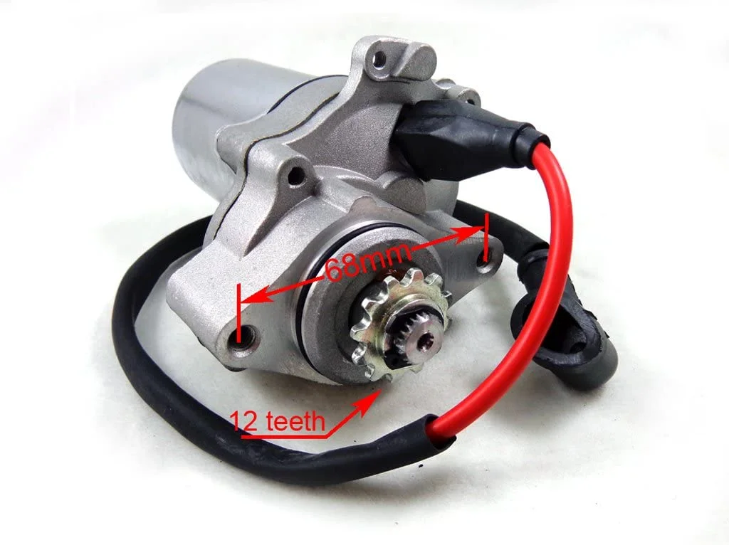 Starter Motor 2 Bolt Lower Bottom Mount for 50cc 70cc 90cc 110cc 125cc Dirt Bikes Go Karts ATV Pit Bike Dune Buggy Sandrail Quad 4 Wheelers SSR Roketa Taotao Coolster Jonway SunL
