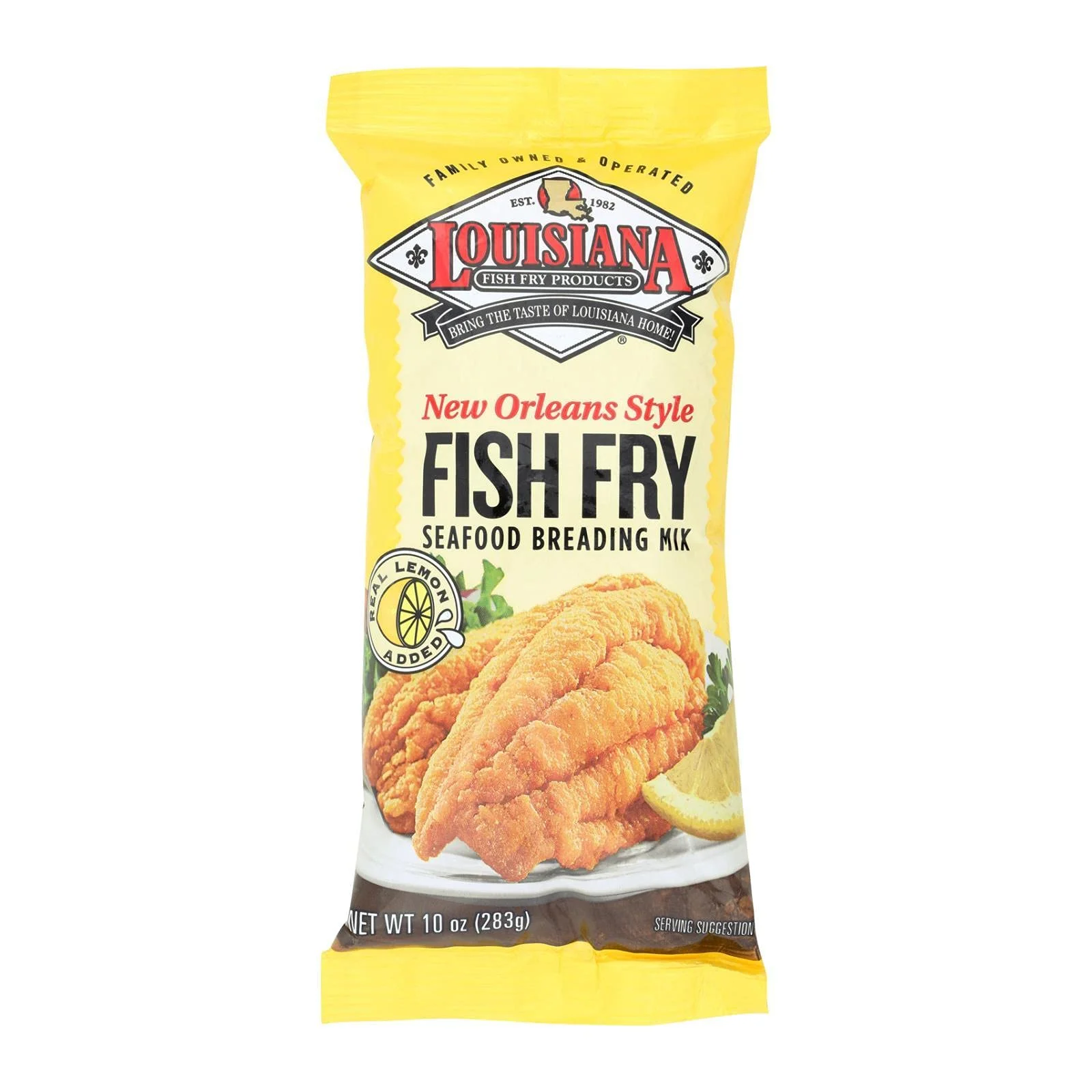Louisiana Fish Fry New Orleans Style Lemon Mix, 10-Ounce (Pack of 12)