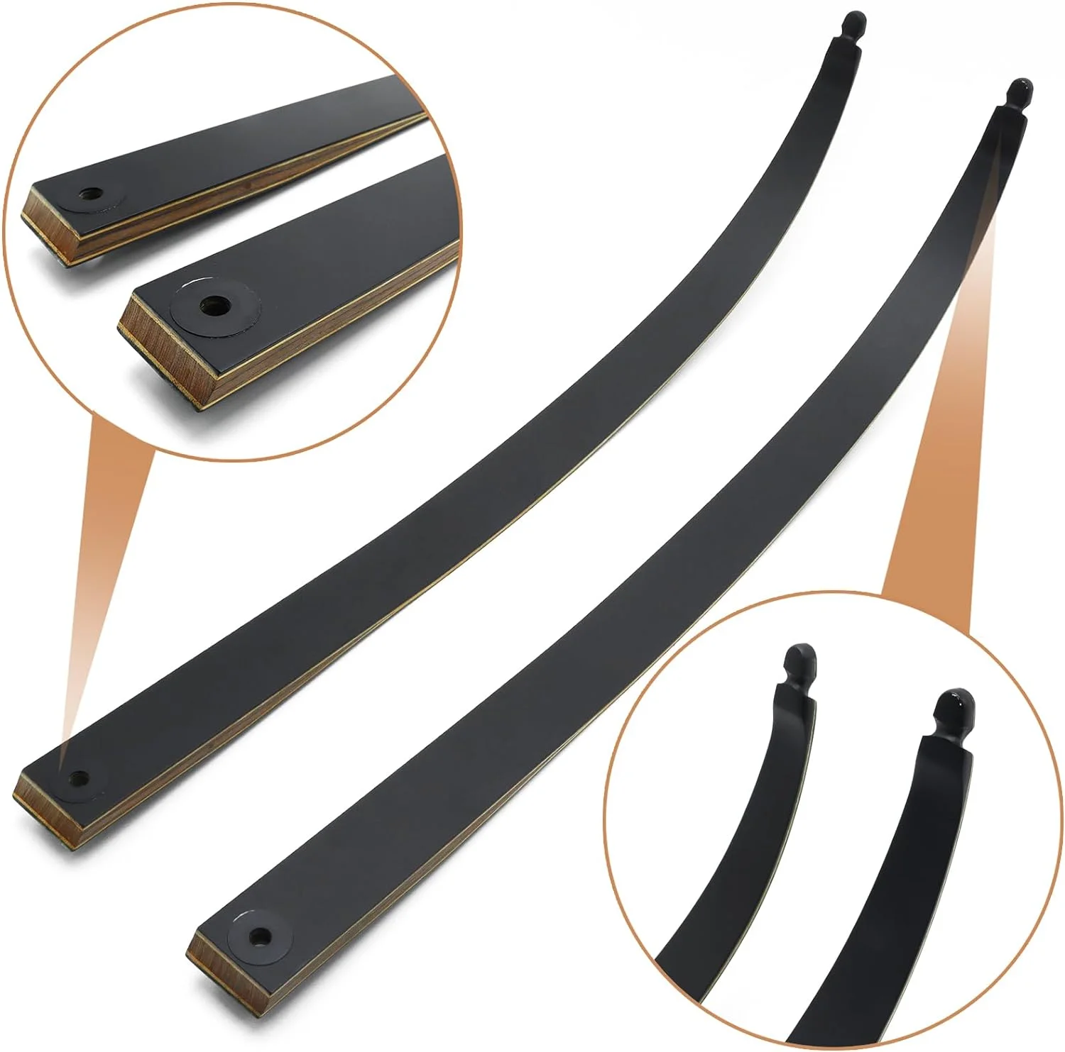 60 Inch Black Hunter Recurve Bow Archery Set Adult 20-60lbs Left Hand Recurve Bow and Arrow for Adults Hunting Target Practice