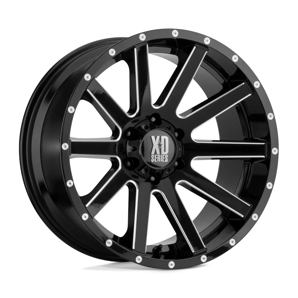 KMC Wheels Heist 20X10 6X135.00 Satin Black MilLED (-24 Mm) Wheel Rim