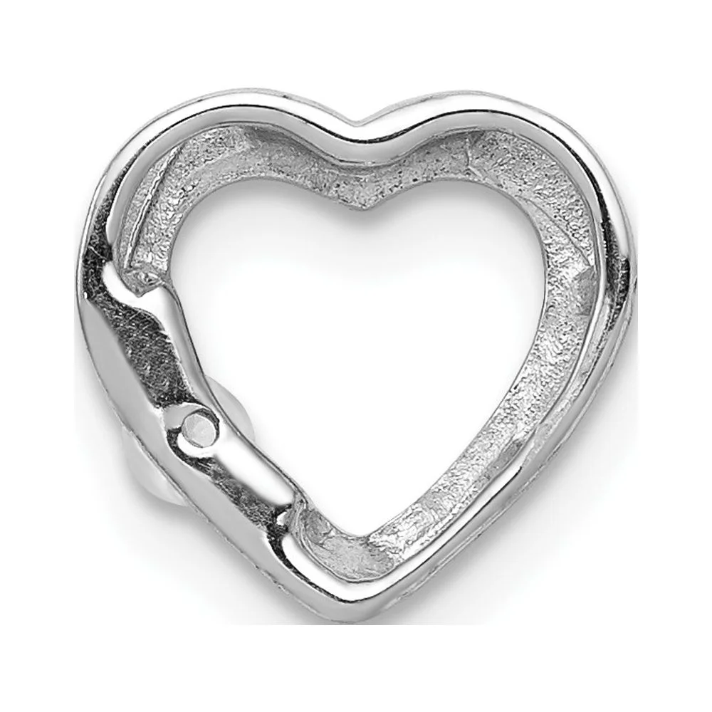 14k White Gold 1/20ct. Diamond Heart Chain Slide QPM4839-005-WA