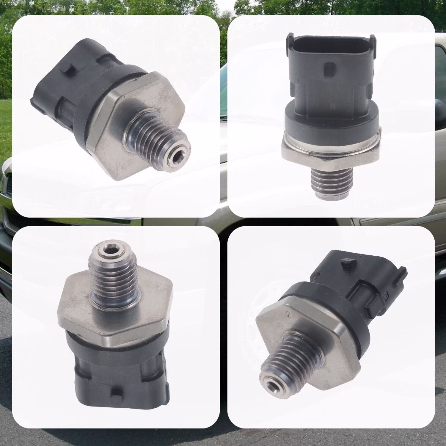 Fuel Rail Pressure Sensor Fit for 2001-2004 Chevrolet Silverado 3500 6.6L