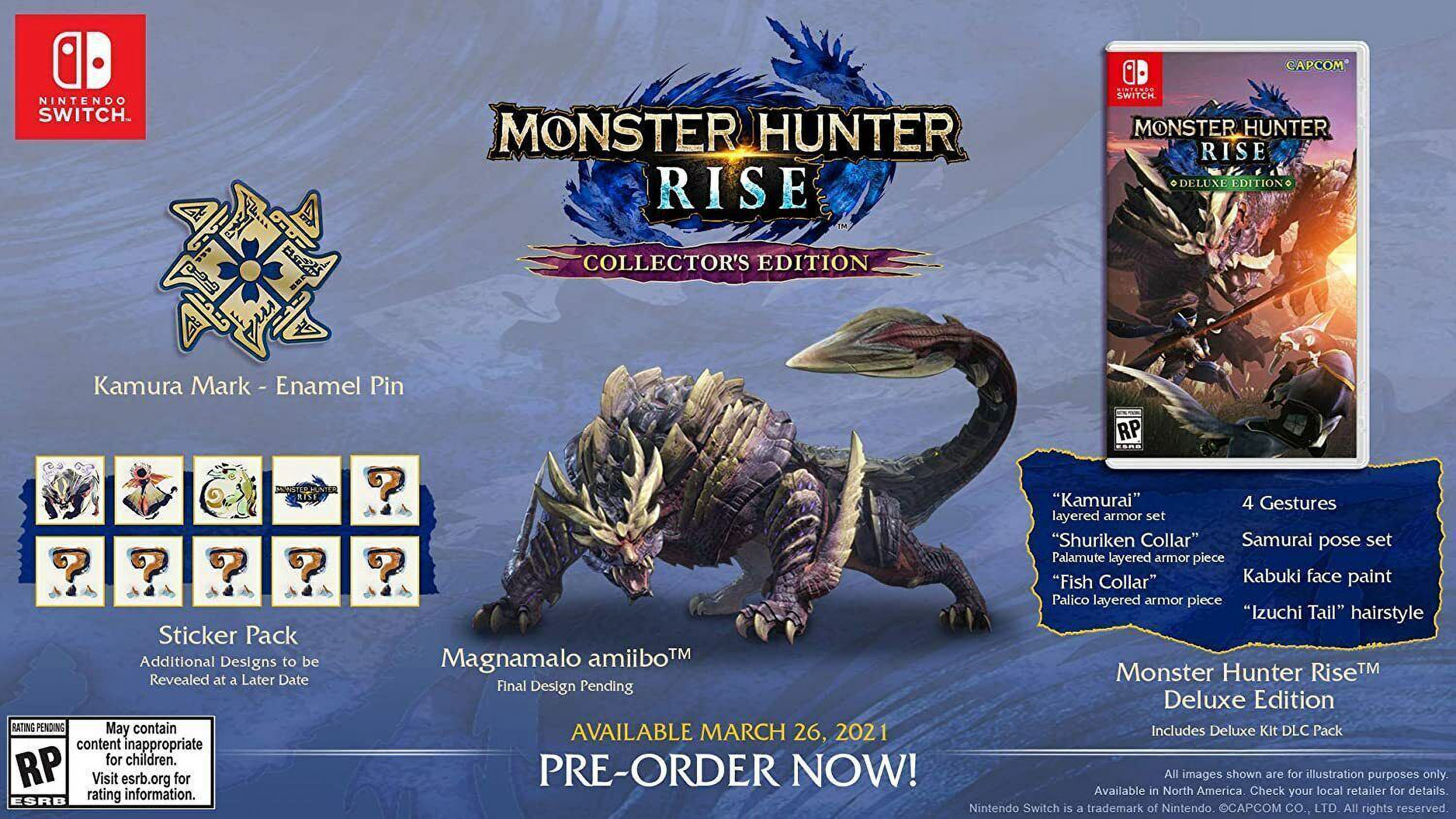 Monster Hunter Rise - Collectors Edition - Nintendo Switch [Capcom Action] NEW