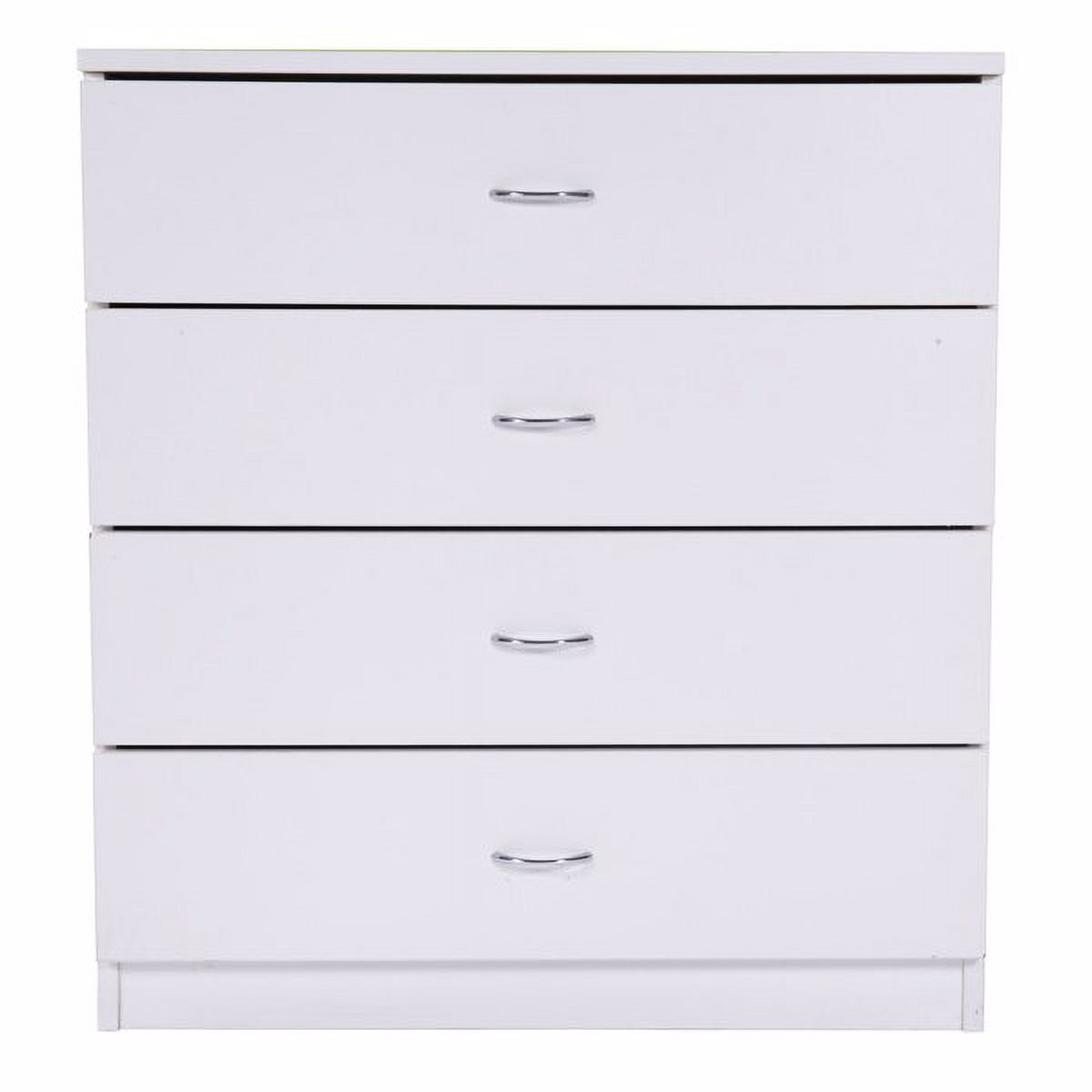 Arturesthome MDF Wood Simple 4-Drawer Dresser White