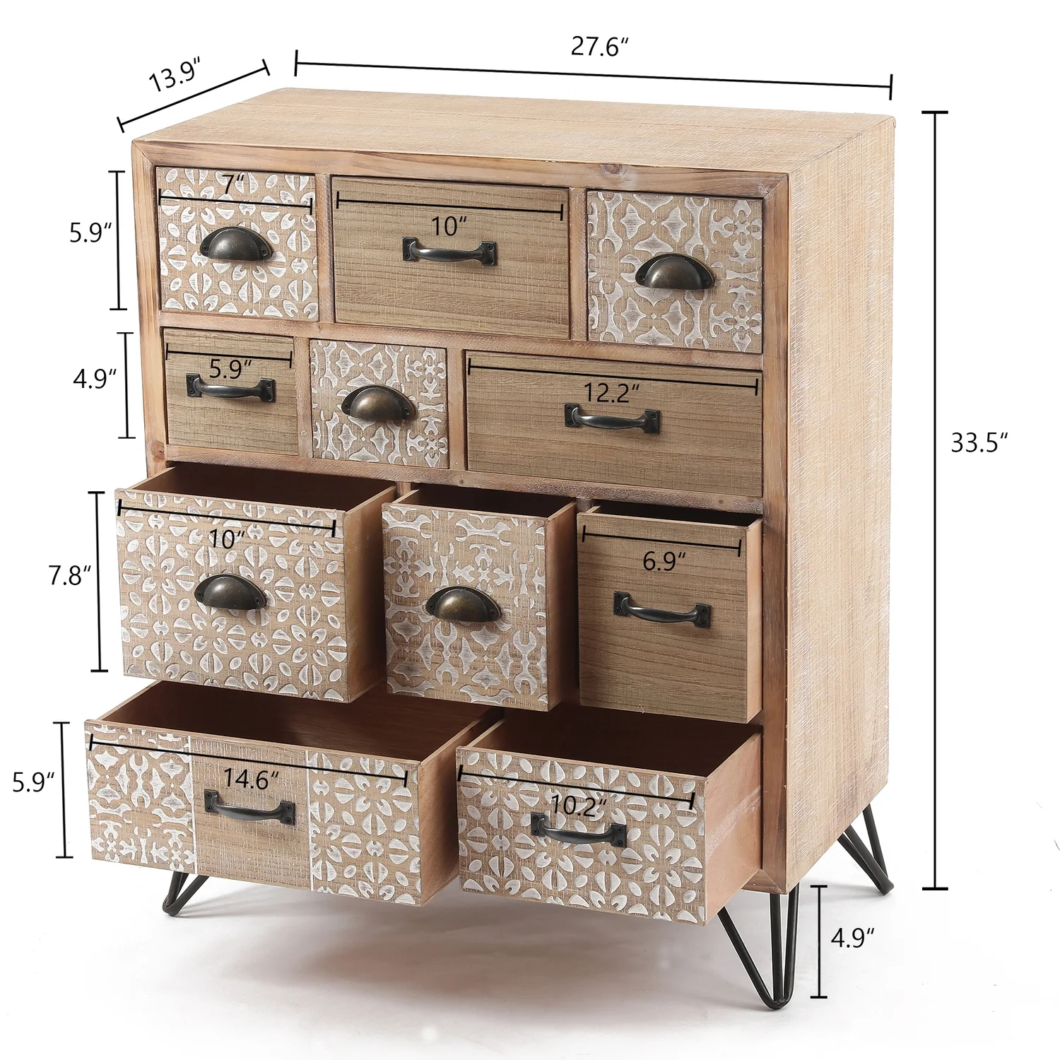 HomeStock Seaside Style 11-Drawer 33.5