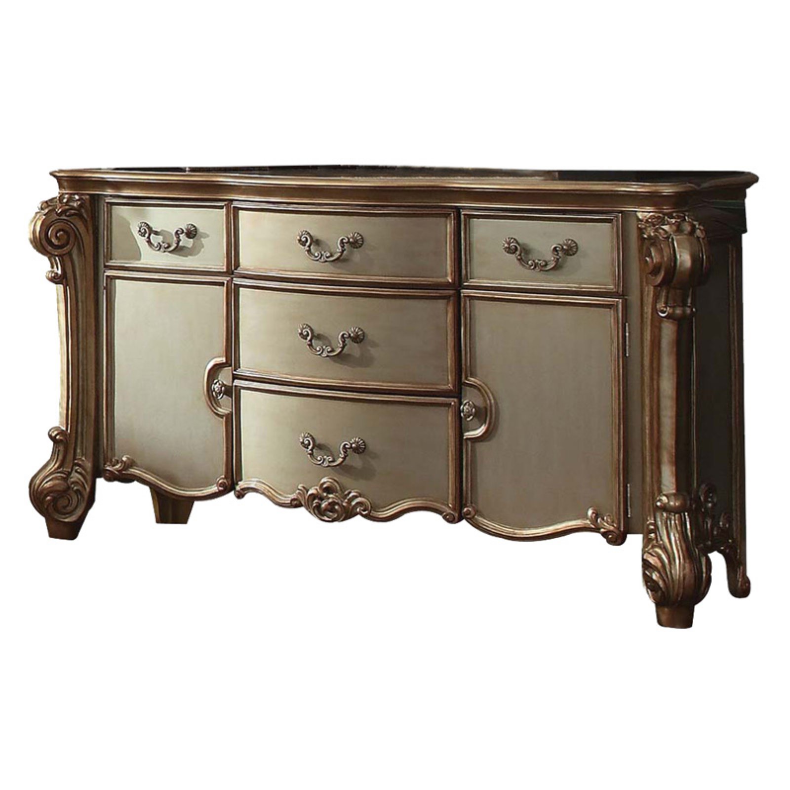 ACME Vendome Dresser, Gold Patina & Bone