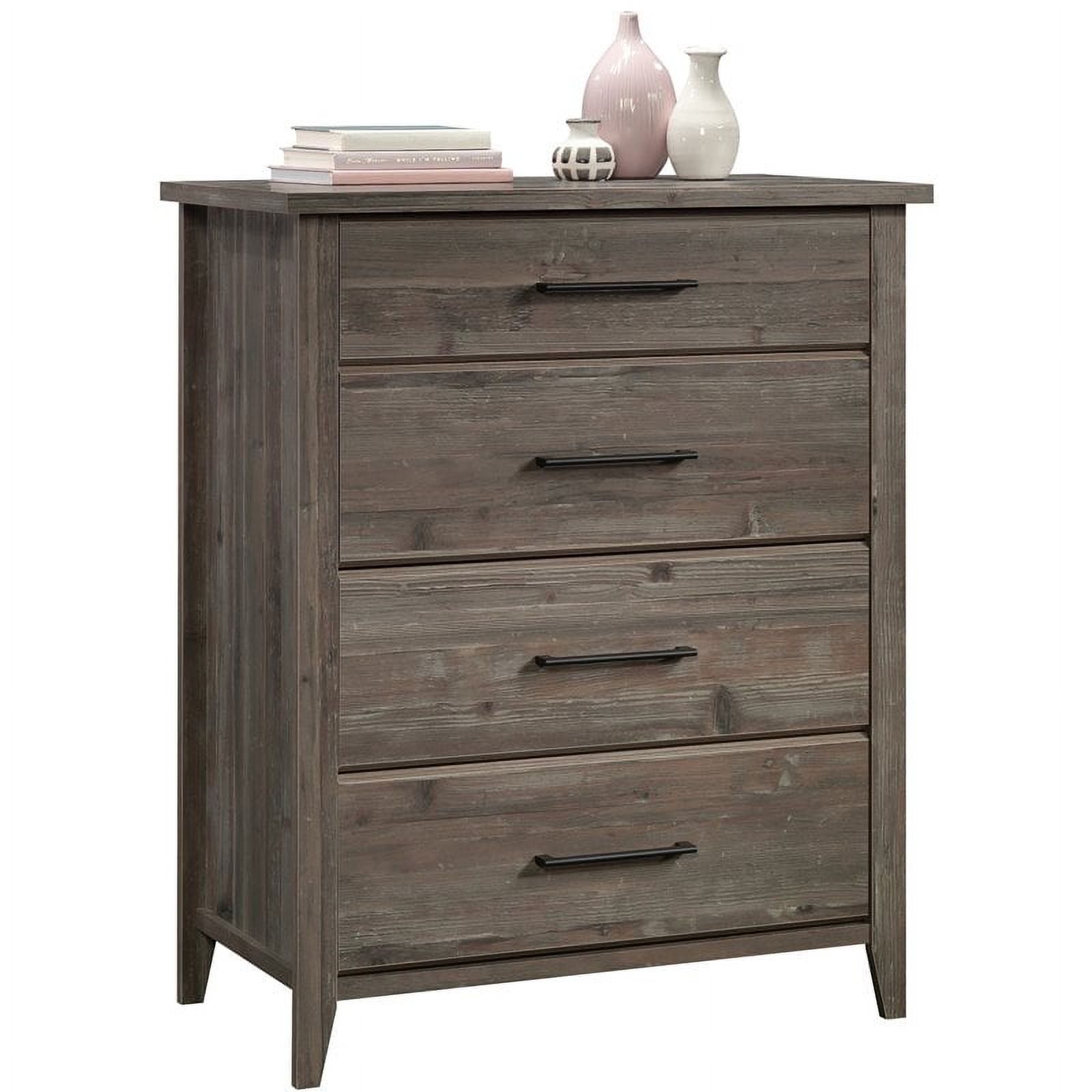 Pemberly Row Engineered Wood 4-Drawer Bedroom Chest in Pebble Pine