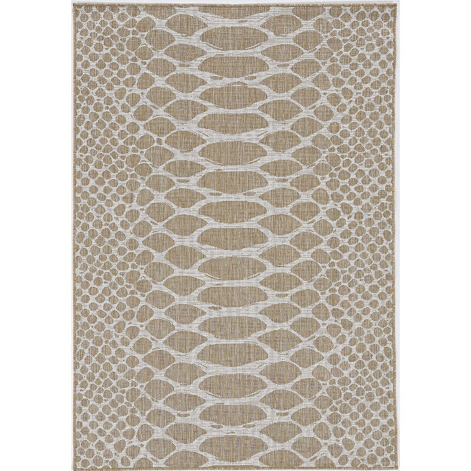 HomeRoots  5' x 8' Natural Animal Print Area Rug - 5' Octagon