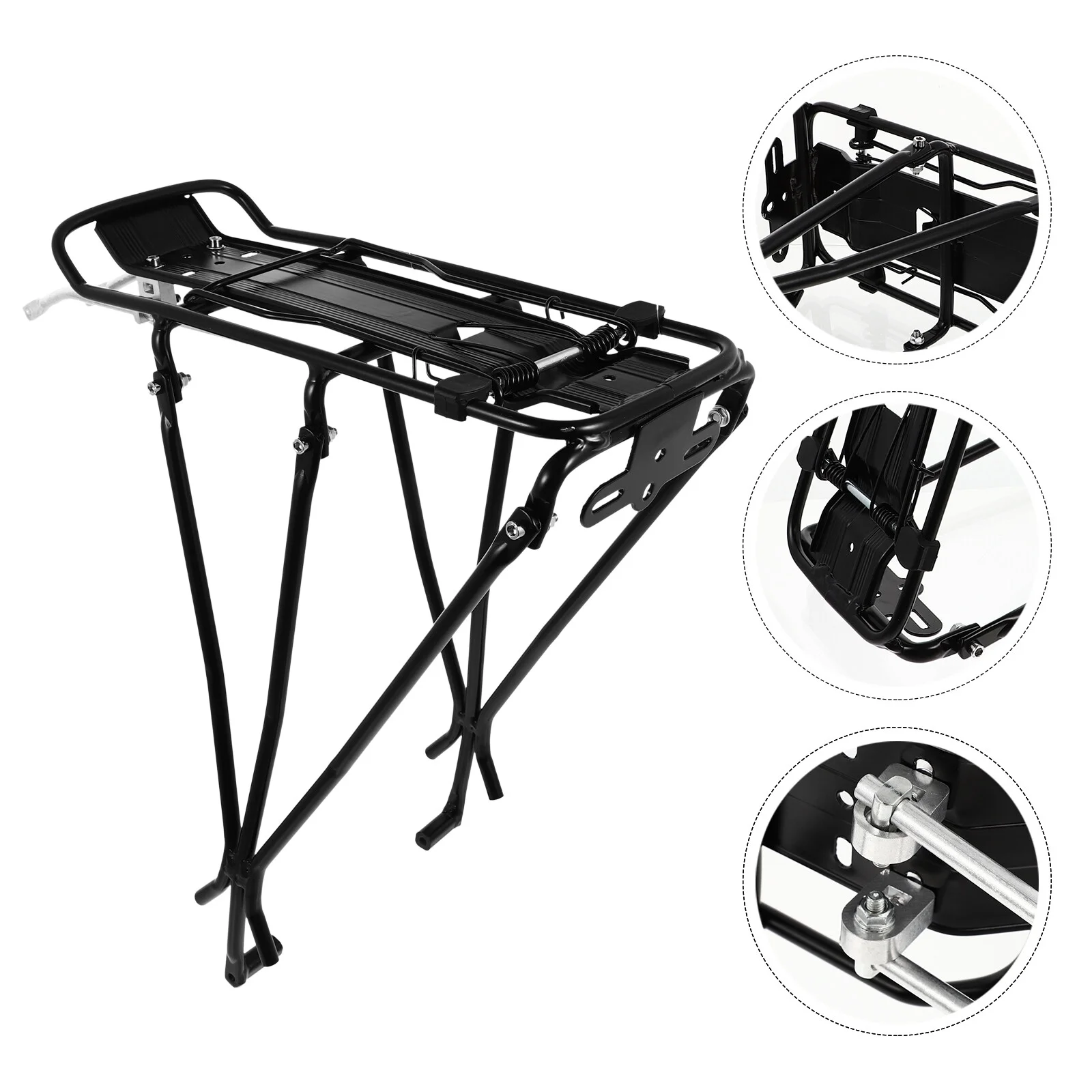 NUOLUX 1Pc Practical Cargo Rack Rear Rack Luggage Rack Flexible Carrier (Black)