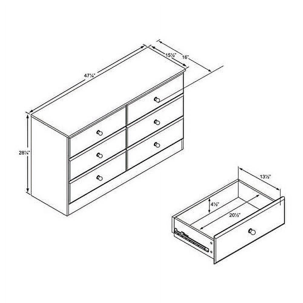 6 Drawer Double Dresser In Espresso