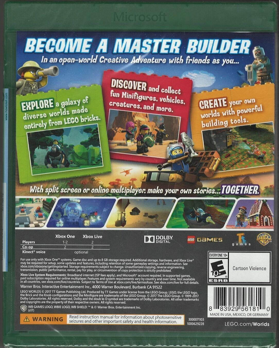LEGO Worlds Xbox One (Brand New Factory Sealed US Version) Xbox One, Xbox One