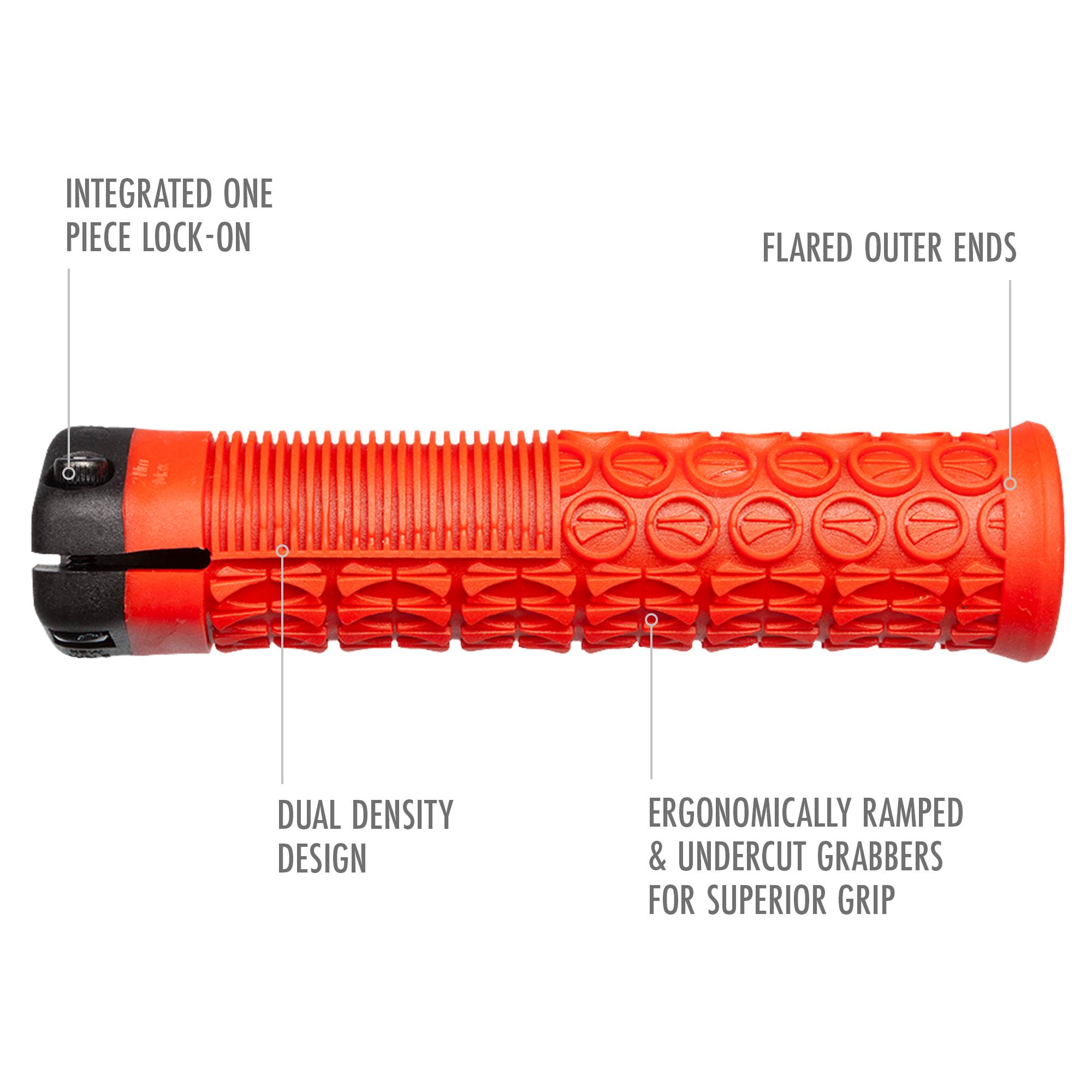 SDG Components, Thrice 31, Grips, 136mm, Red, Pair