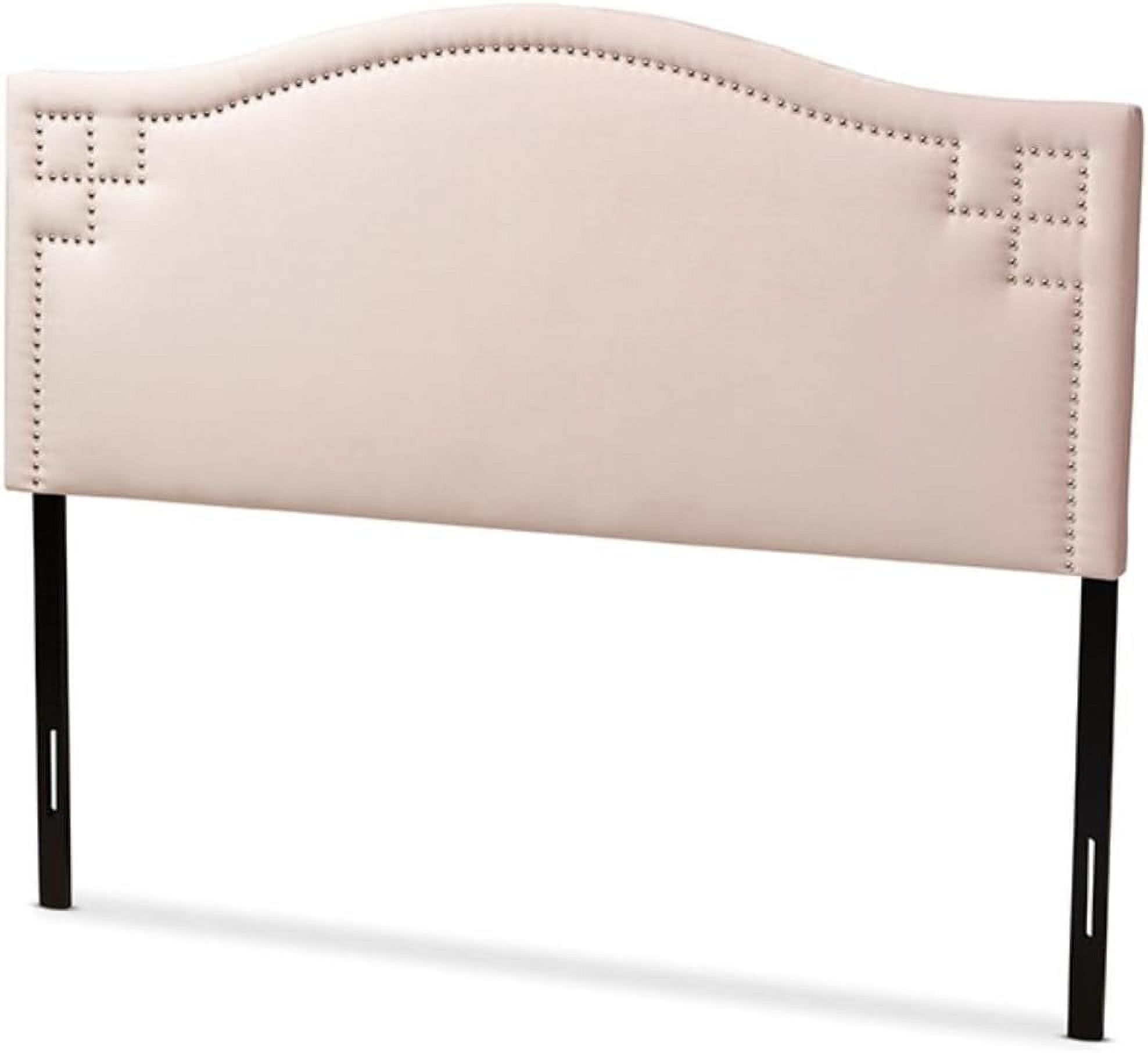 Aubrey Modern And Contemporary Light Velvet Fabric Upholstered Full Size Headboard