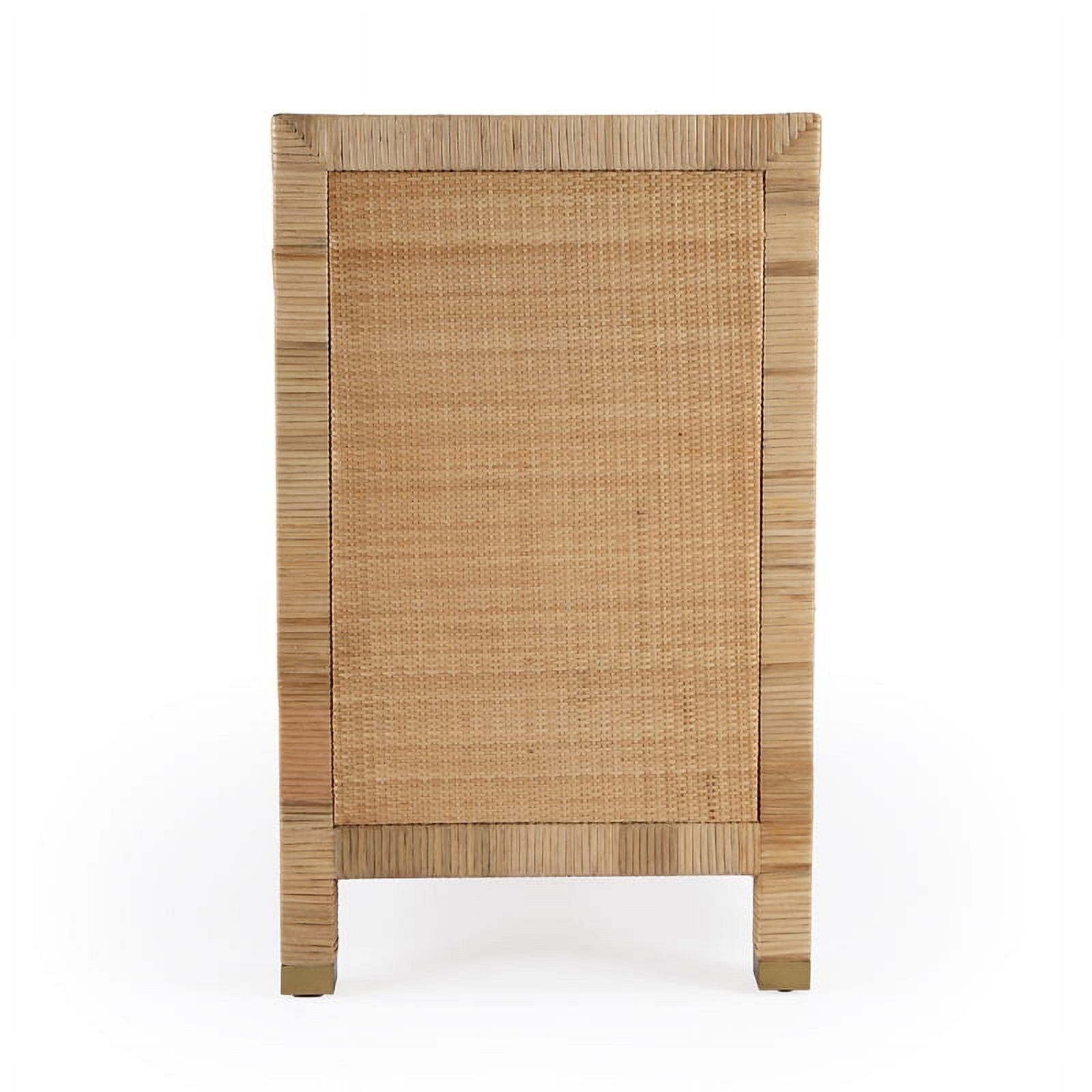 Home Square 3-Piece Wood Set with 2 Nightstands & 1 Dresser in Natural