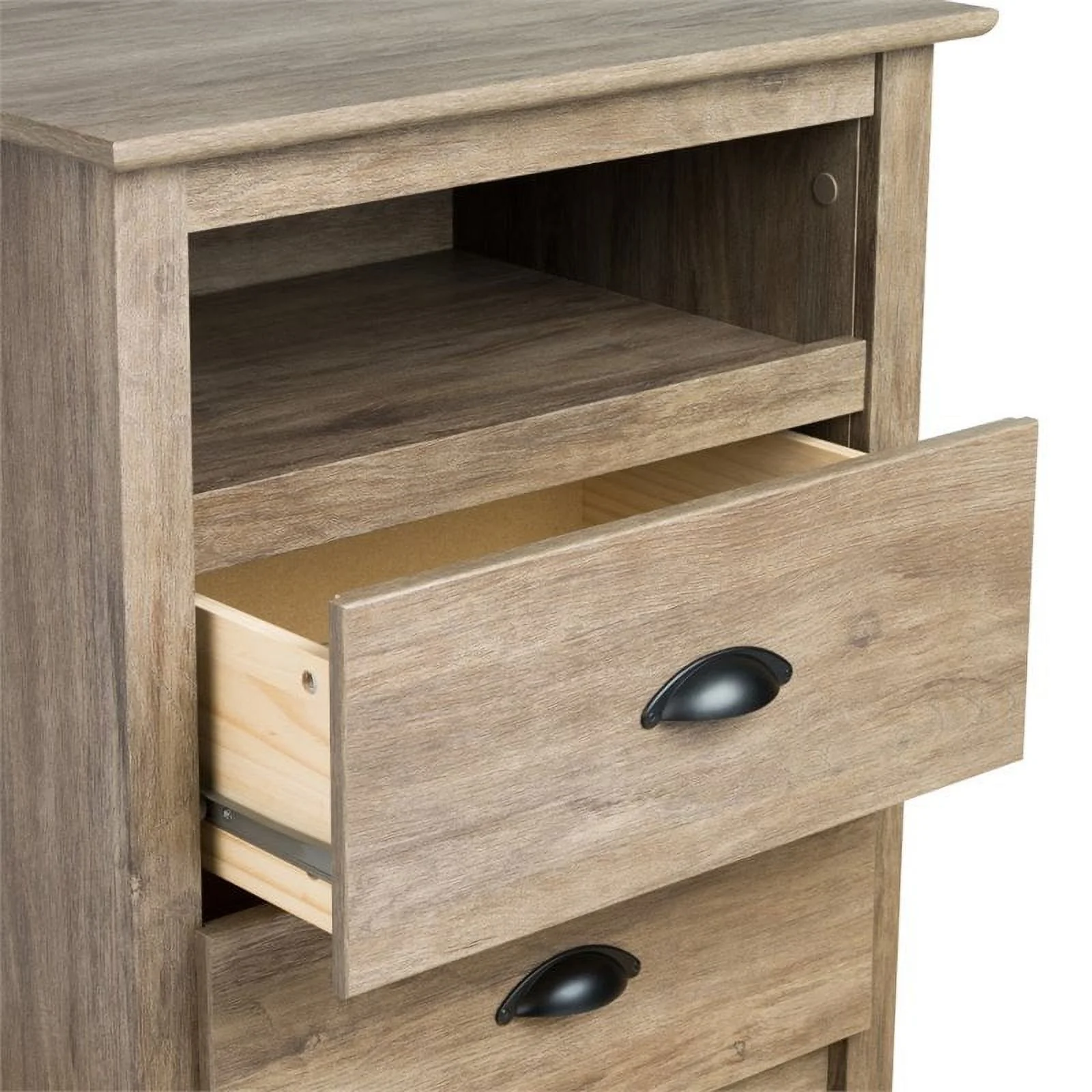 Home Square 3-Piece Set with 2 Tall 2-Drawer Nightstands & 6-Drawer Dresser