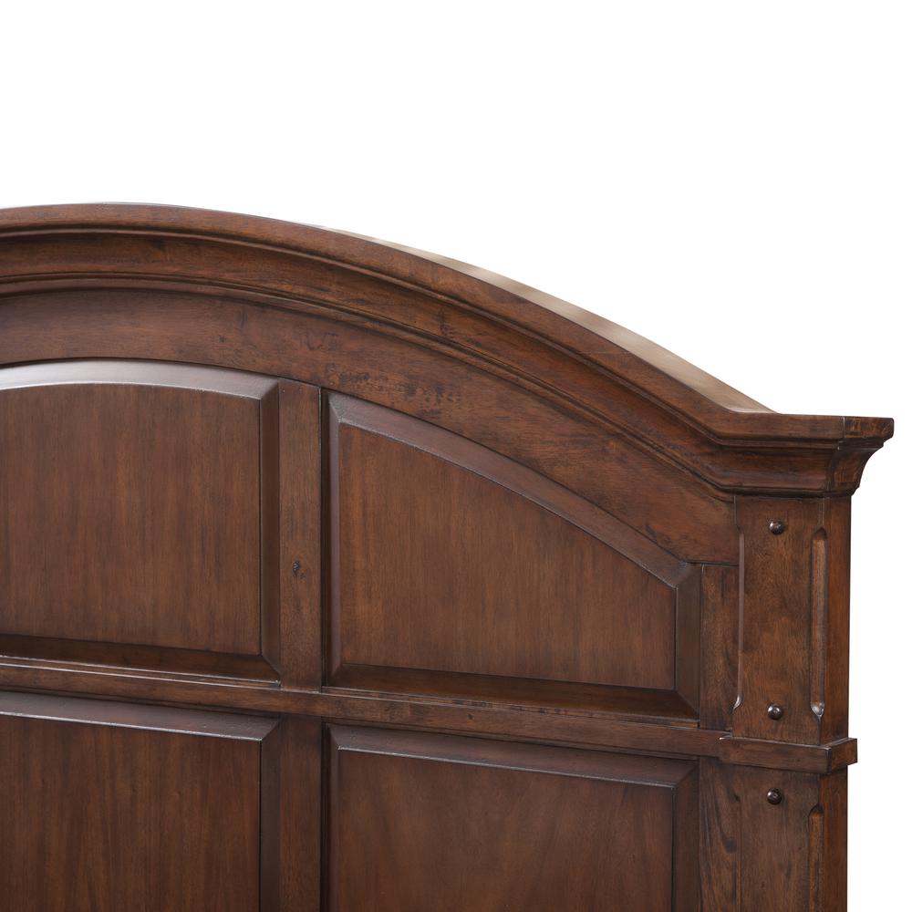 American Woodcrafters Sedona Cherry Finished Wood Arched King Panel Bed