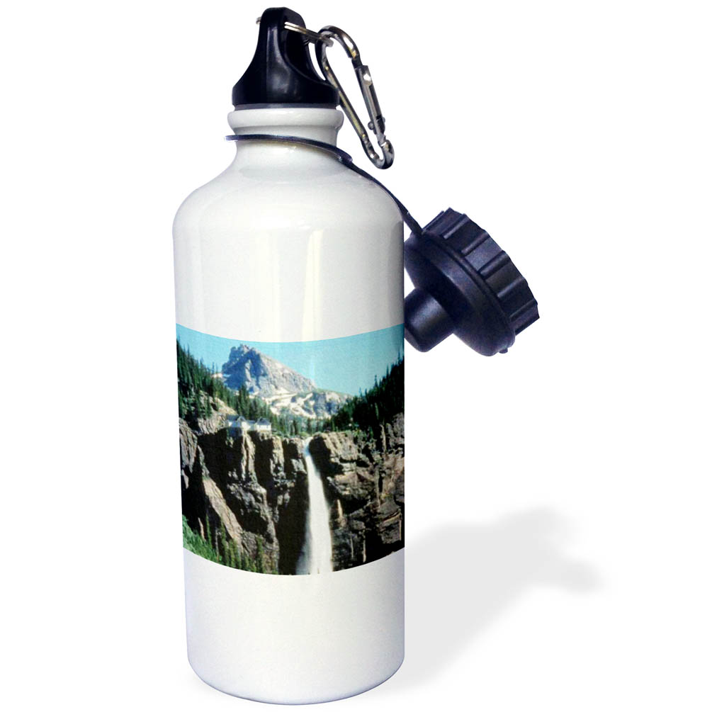 Bride Veil falls Near Telluride in Canvas 21 oz Sports Water Bottle wb-26286-1