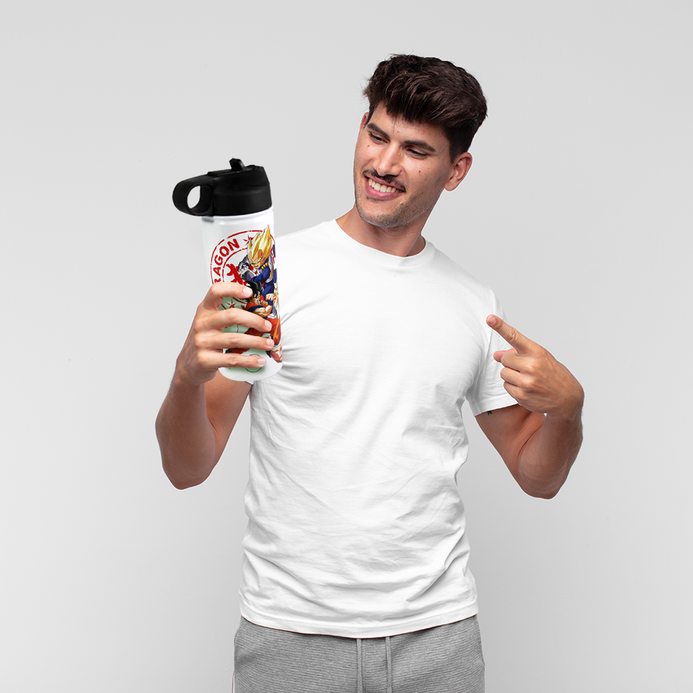 Just Funky Dragon Ball Z Buu Saga Chibi Sticker Bomb Plastic Water Bottle, 32 oz