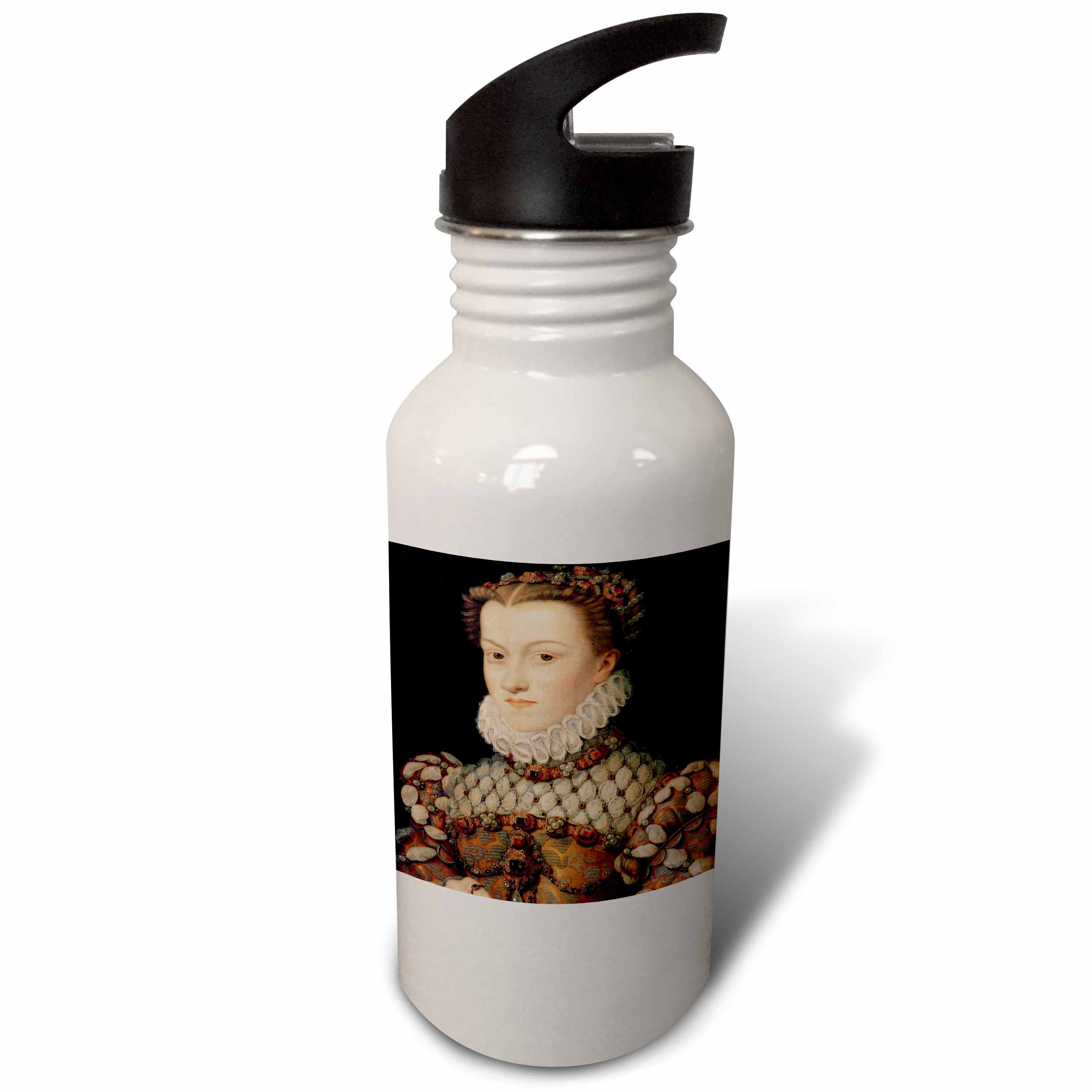 Elizabeth of Austria, Queen of France by Francois Clouet 21 oz Sports Water Bottle wb-169664-1