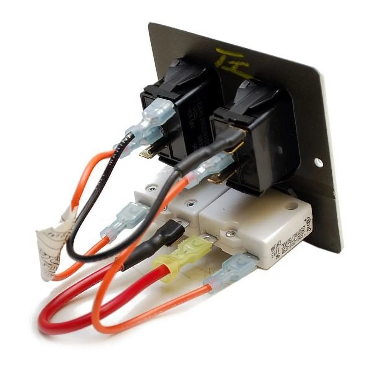 PowerQuest White 3 1/2 x 3 1/2 Inch Aluminum Boat Exhaust / Courtesy Switch Panel