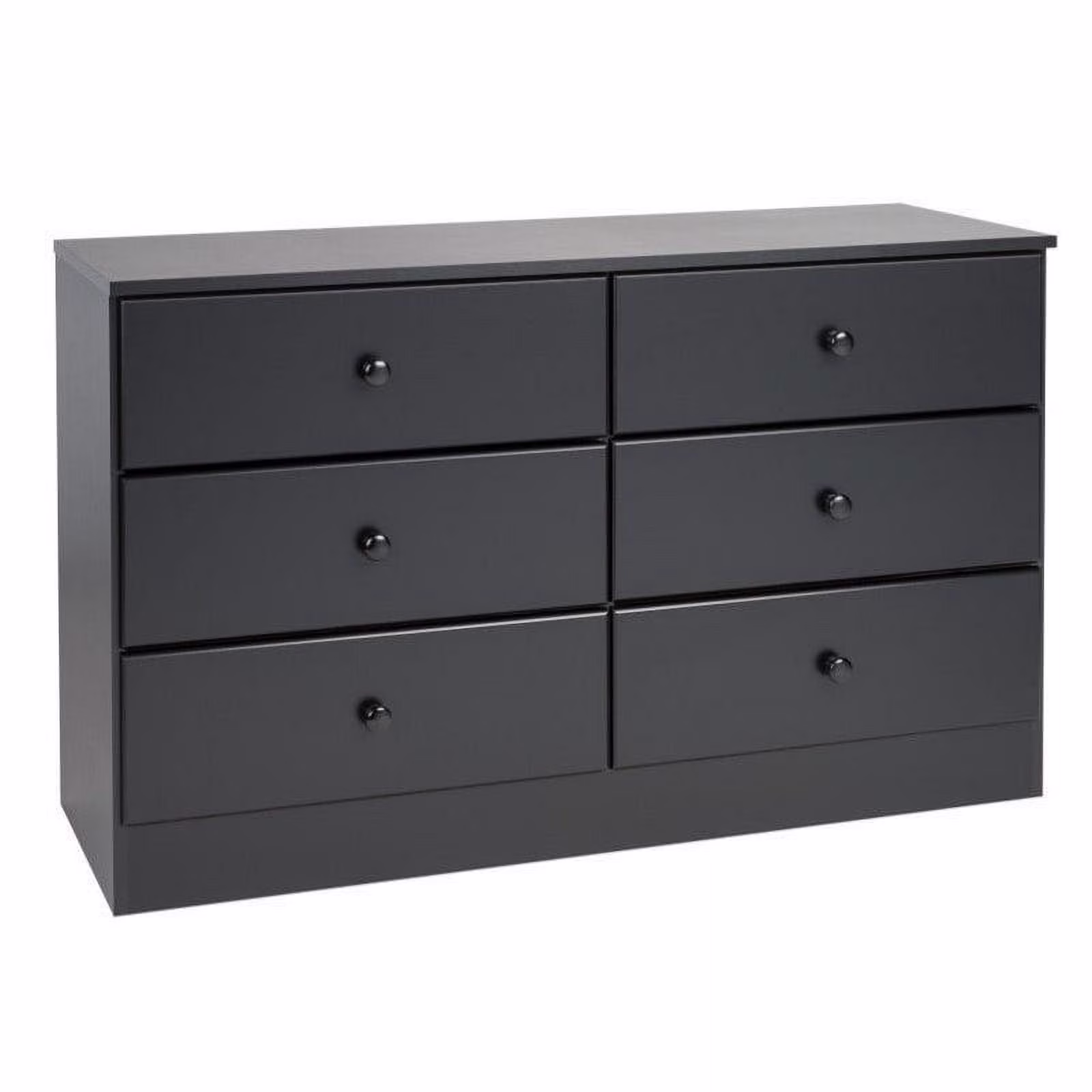 Atlin Designs 6 Drawer Double Dresser in Black