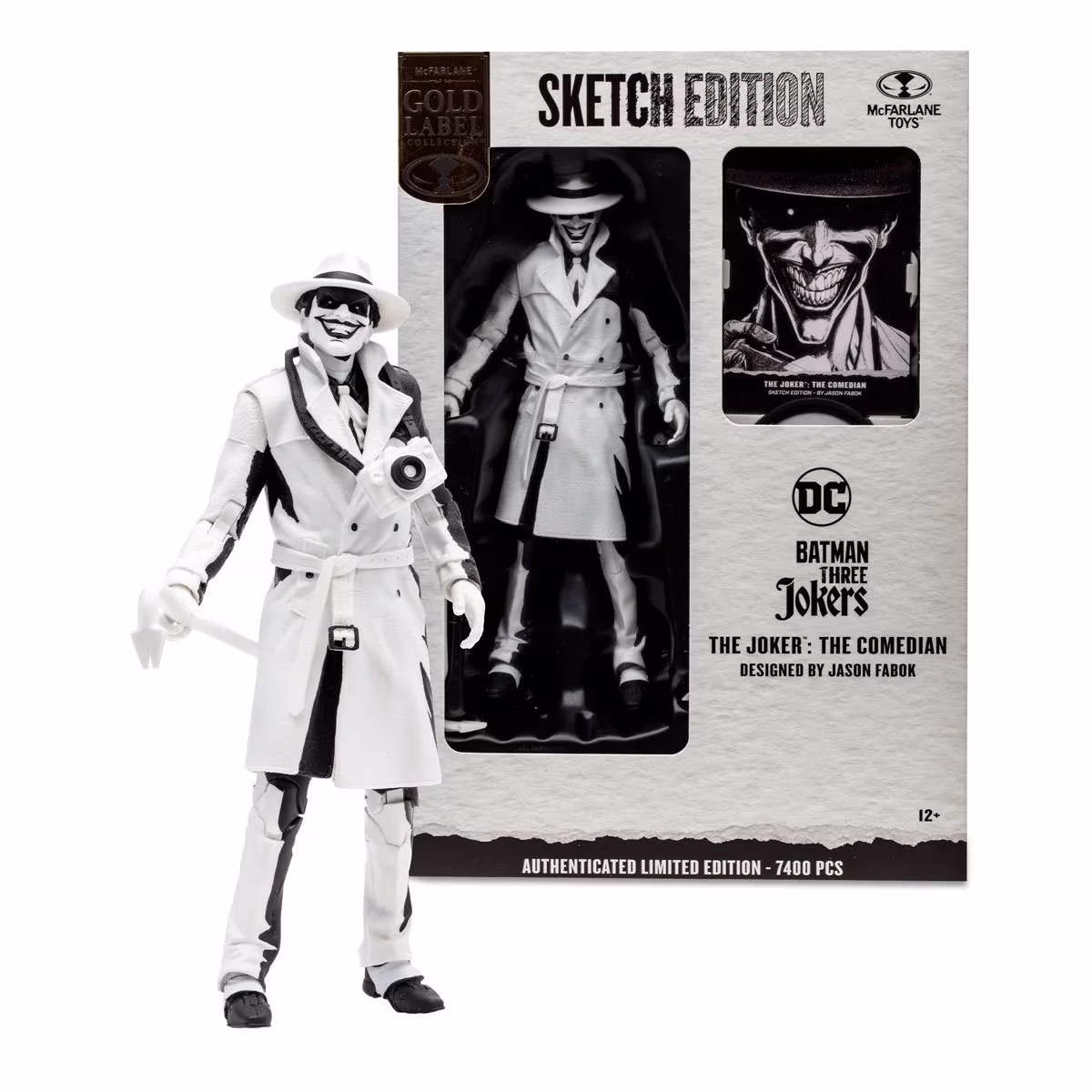 McFarlane Toys Gold Label Sketch Edition The Three Jokers - The Joker Comedian Action Figure Ltd Ed.  EE Exclusive