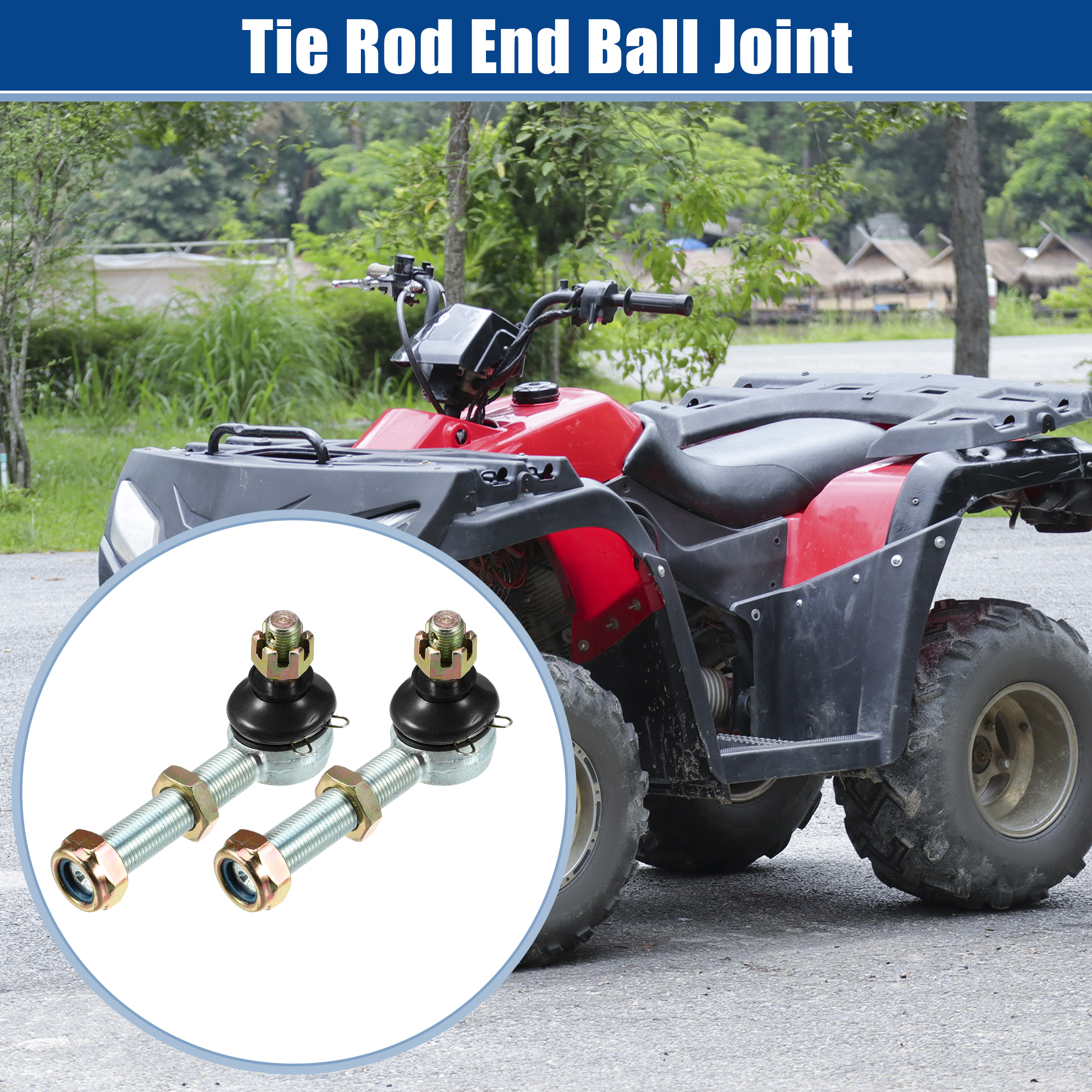 Unique Bargains 2 Set 12x10mm Diameter Tie Rod End Ball Joint Fit for 150cc 250cc Quad Dirt Bike ATV Go Kart Dune Buggy
