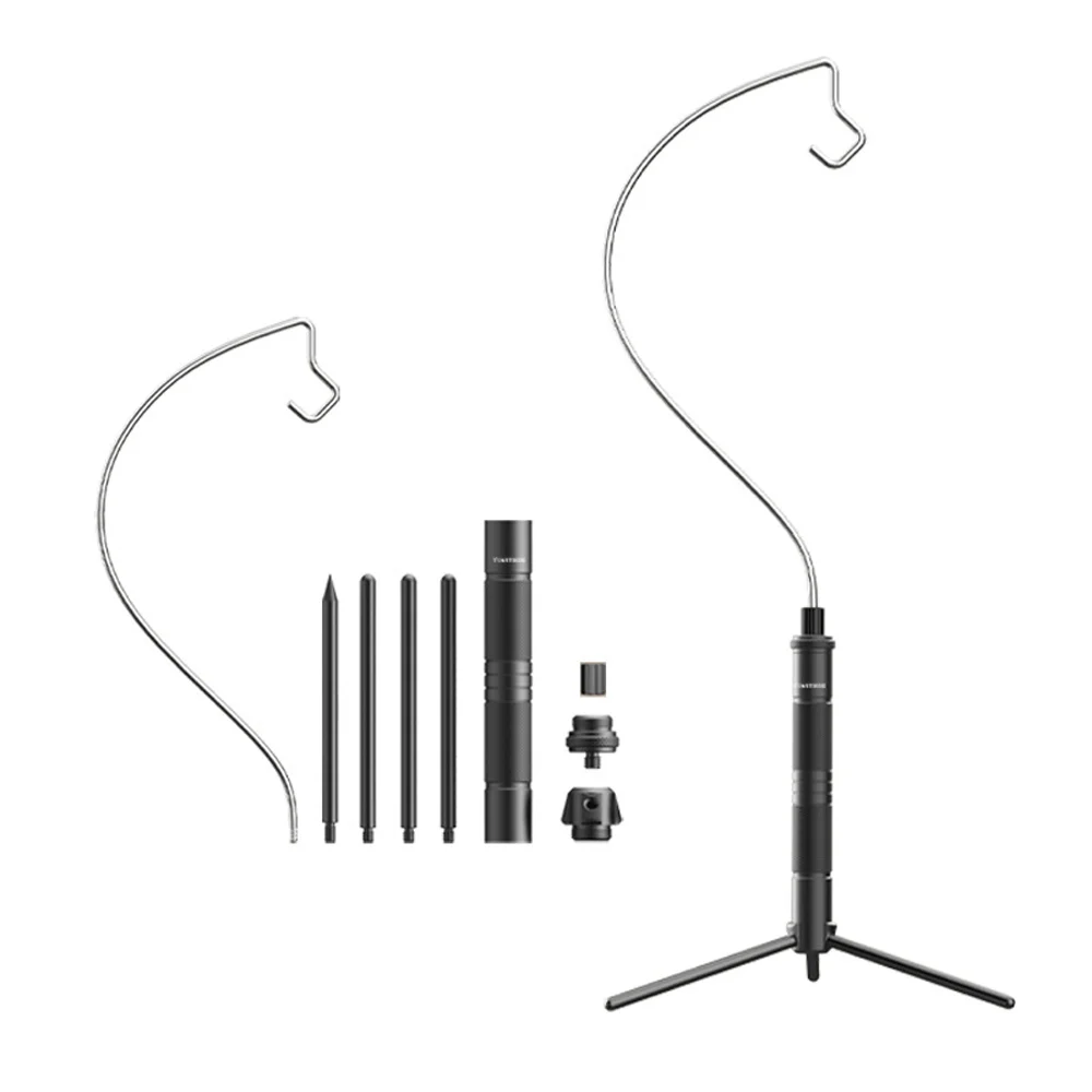 Dcenta Lightweight Aluminum Alloy Holder Detachable Stand Outdoor Portable Easy To Build Holder with Tripod Multifunctional Rack Camping Accessories