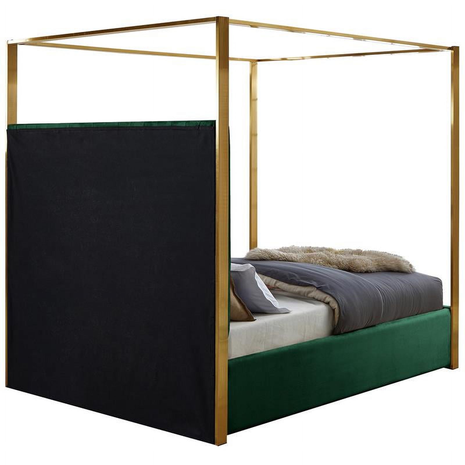 Meridian Furniture Jones Green Velvet King Bed