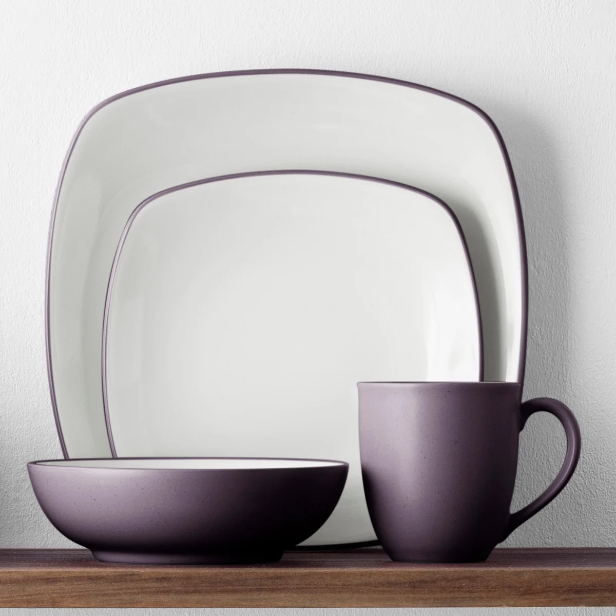 Noritake Colorwave Plum 4-Piece Square Place Setting