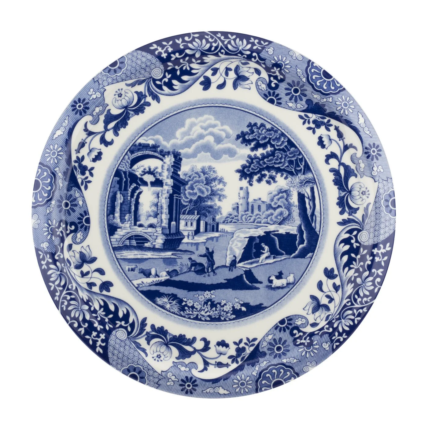 Spode  Blue Italian 2 Piece Serving Platter with Dome