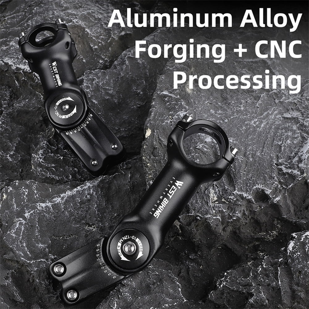 ametoys Variable 60 Degree Angle Handlebar Stem, Aluminum Alloy Bike Handlebar Riser - Customize Your Riding Position!