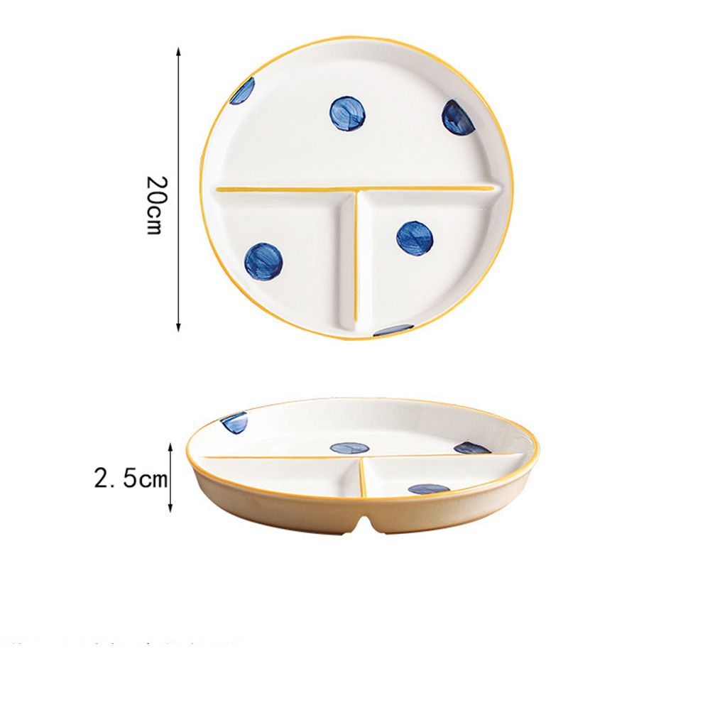 Cooking Keep Fit Dinnerware Ceramic Meal Measure Dish Food Divided Plate Portion Control Lose Weight Tool C