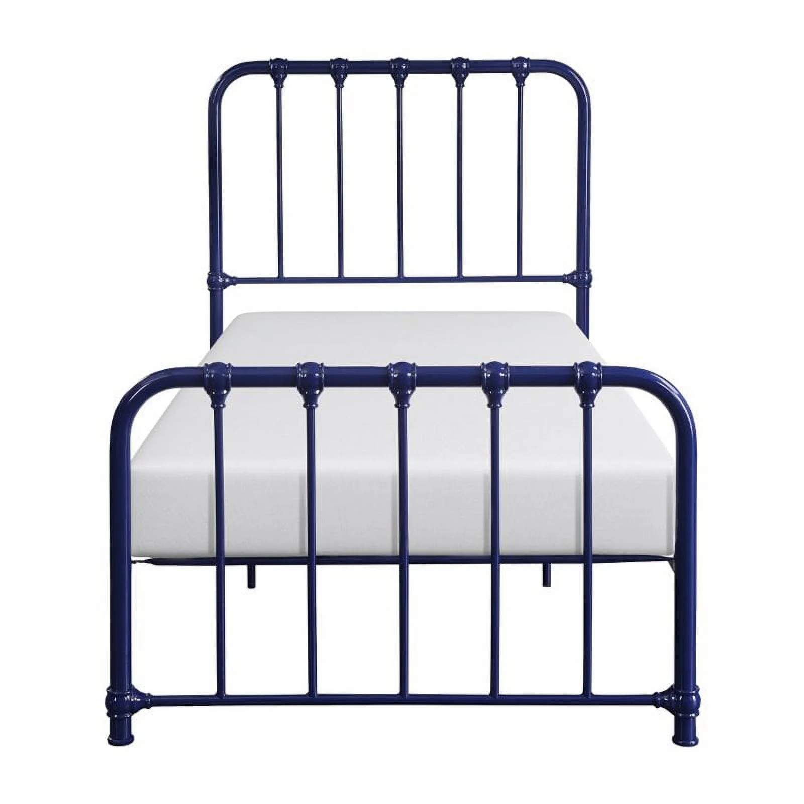 Lexicon Bethany Twin Metal Platform Bed in Navy Blue