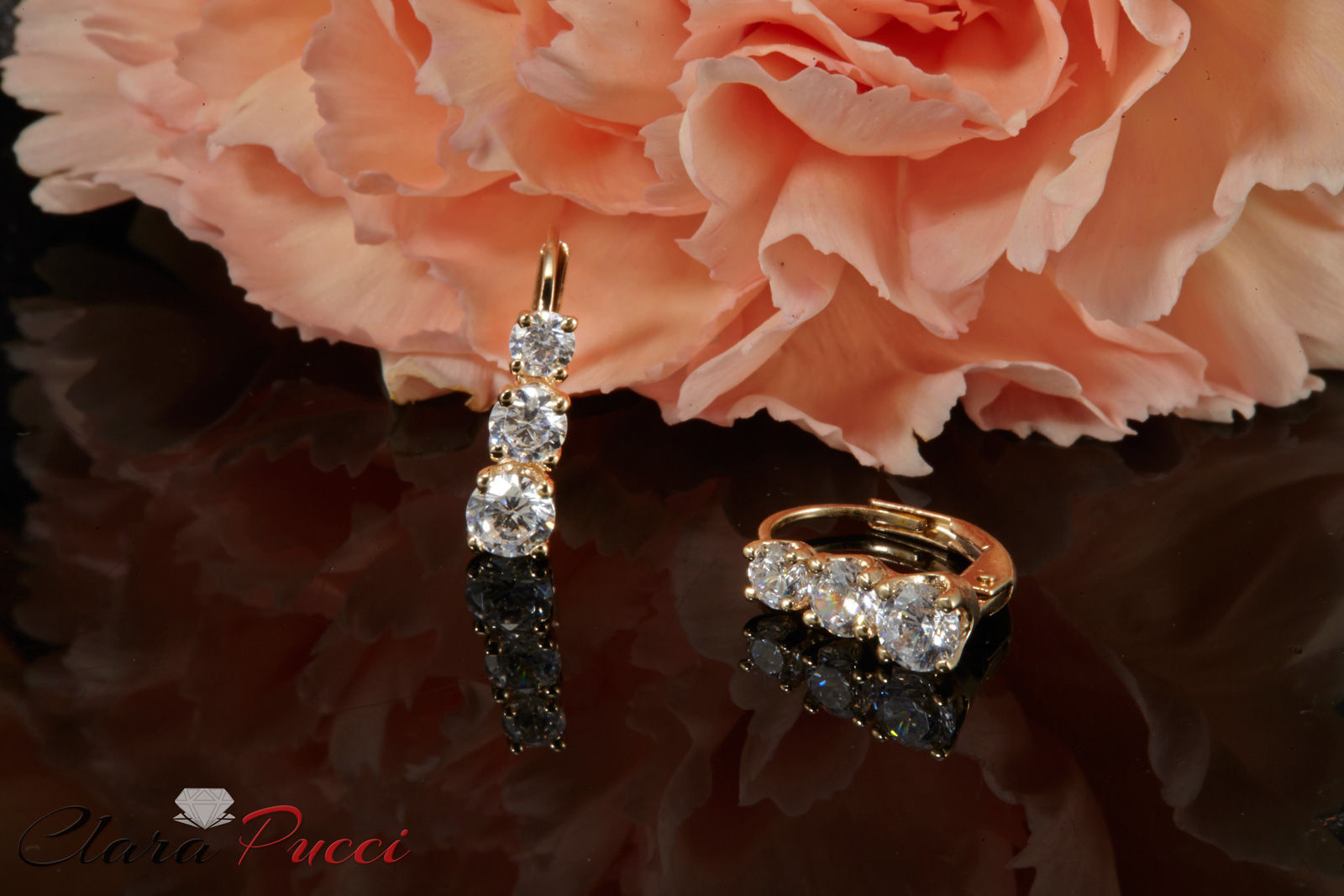 1.06 ct Brilliant Round Cut Drop Dangle Synthetic Moissanite 18K Yellow Gold Earrings Lever Back